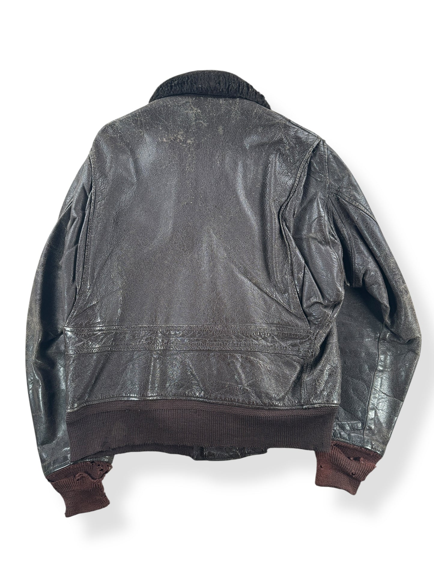 Back of Vintage G-1 Bomber Jacket with Beat Liner SZ XL