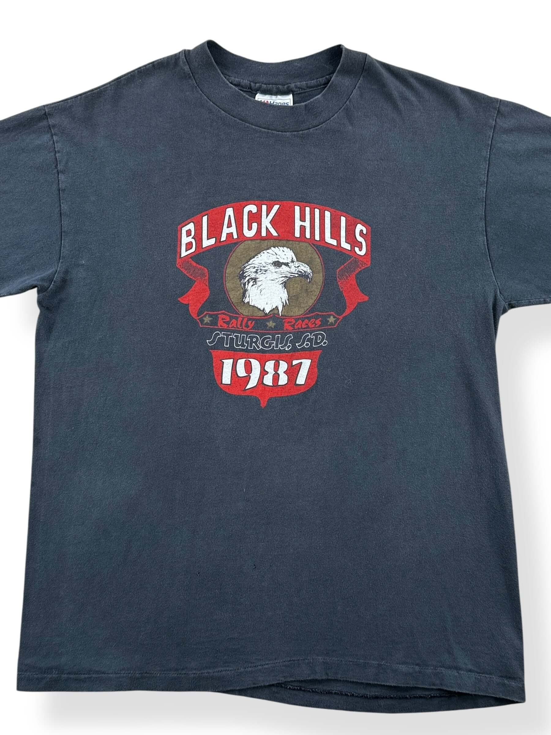 Front Close Up of Vintage '87 Sturgis Rally Tee SZ M