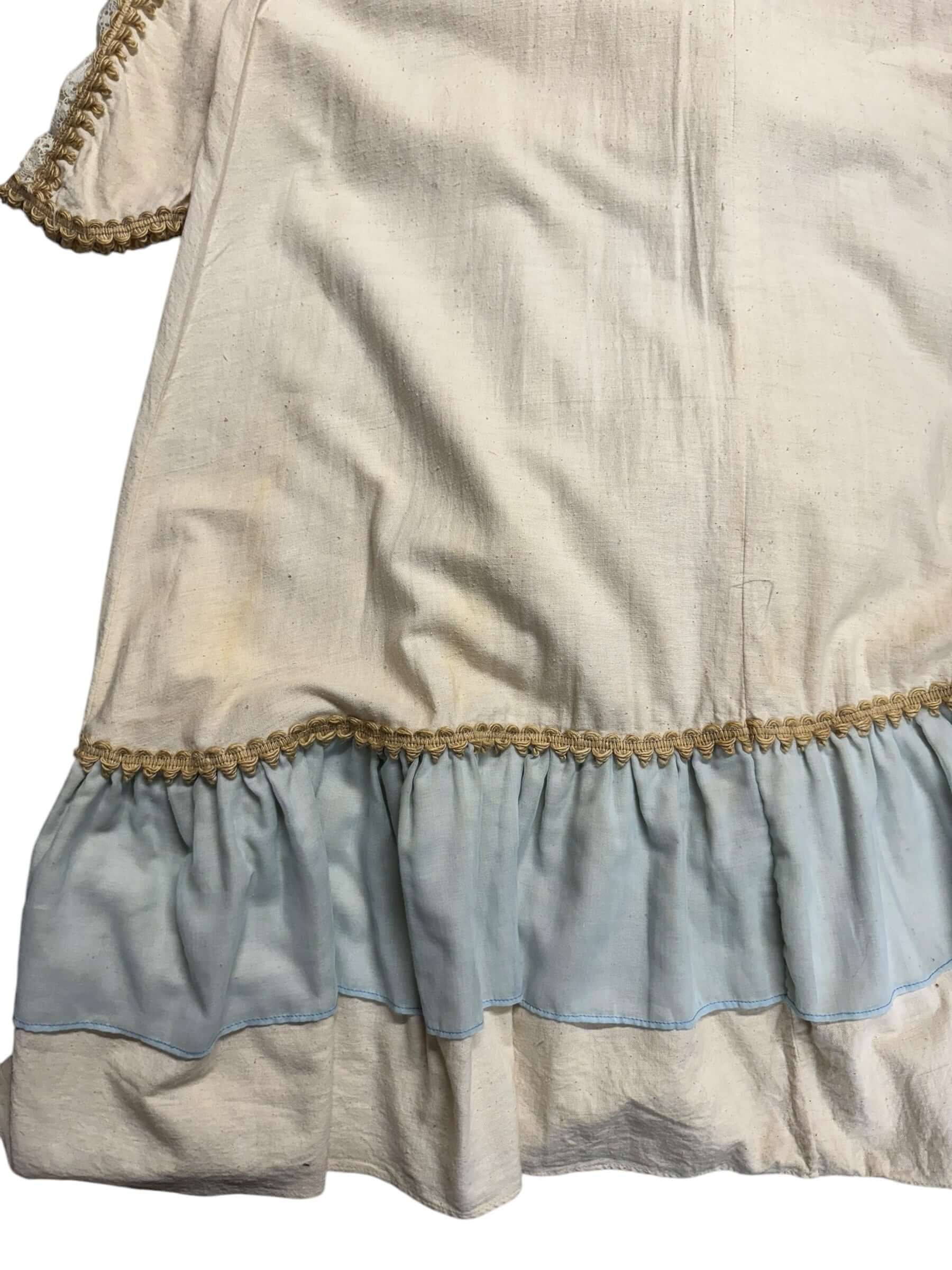 Bottom skirt stains 1970s Renaissance Gunne Sax Dress L-XL