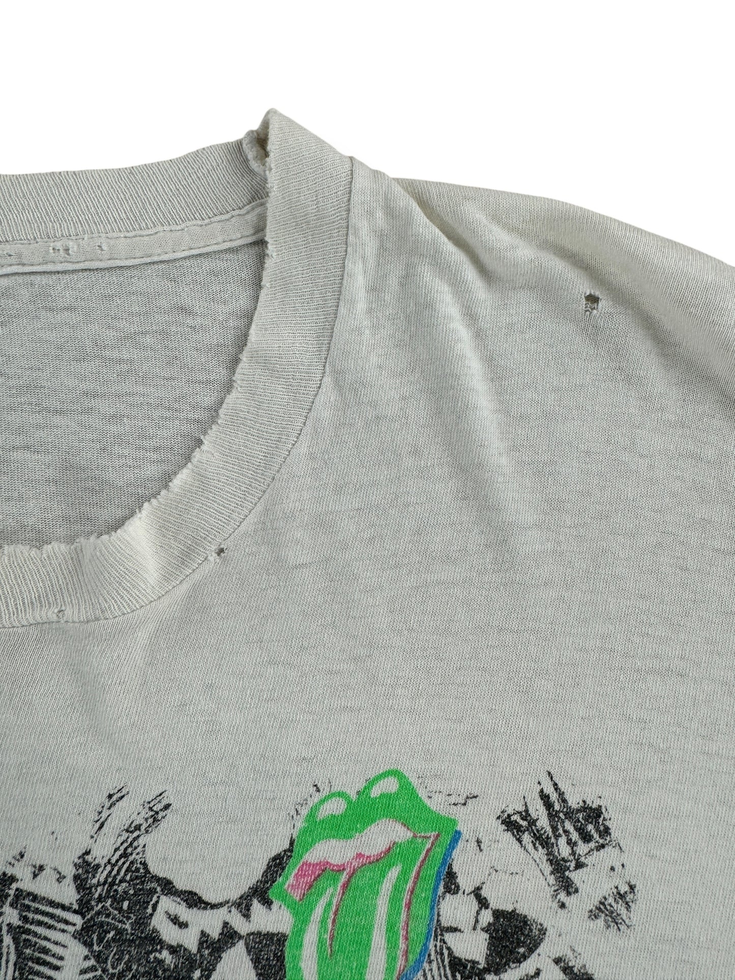 Damage on Vintage 1989 Rolling Stones Tee SZ XL AS IS