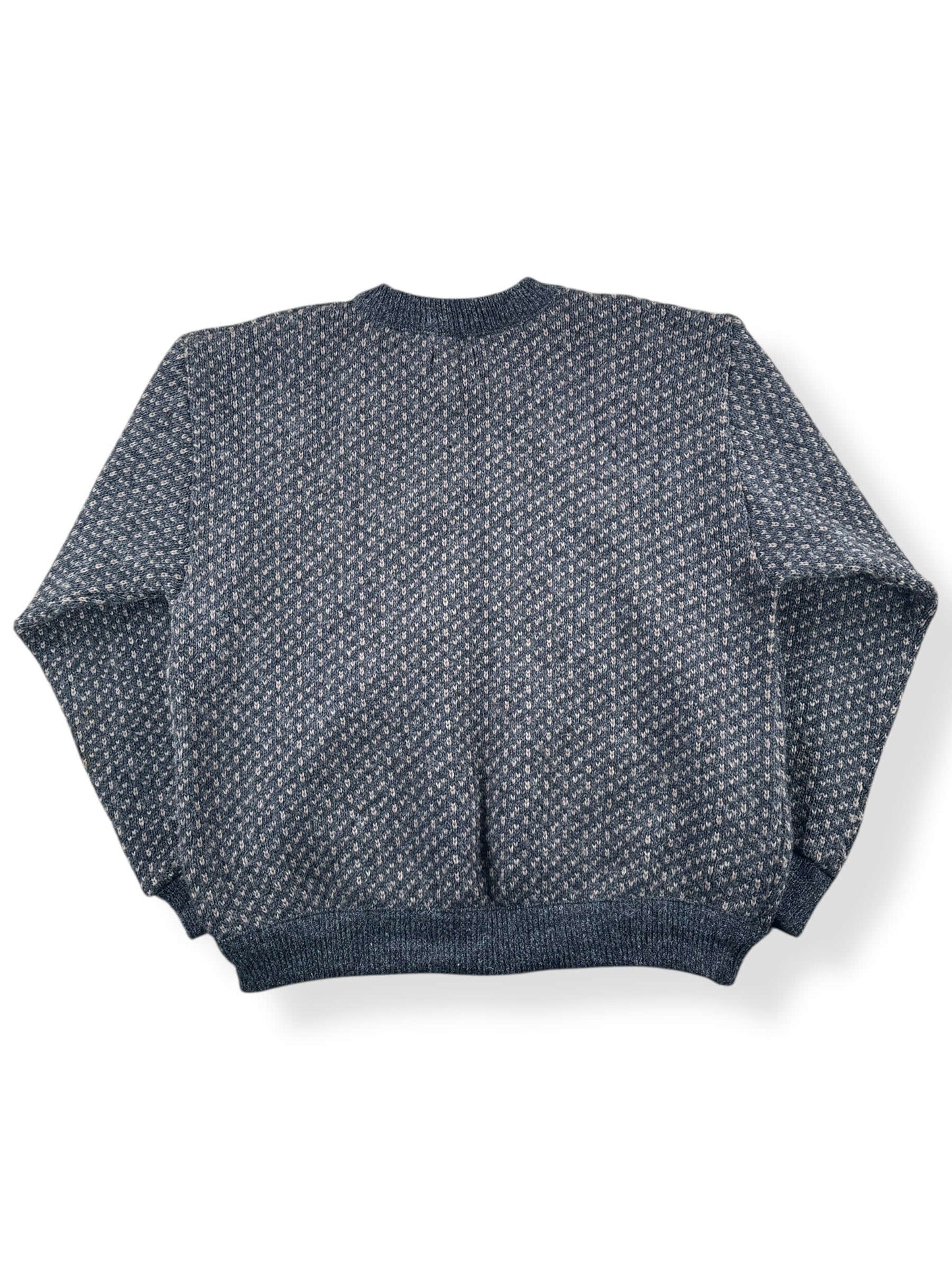 Back of Vintage Brown & Grey L.L. Bean Nordic Birdseye Sweater SZ L