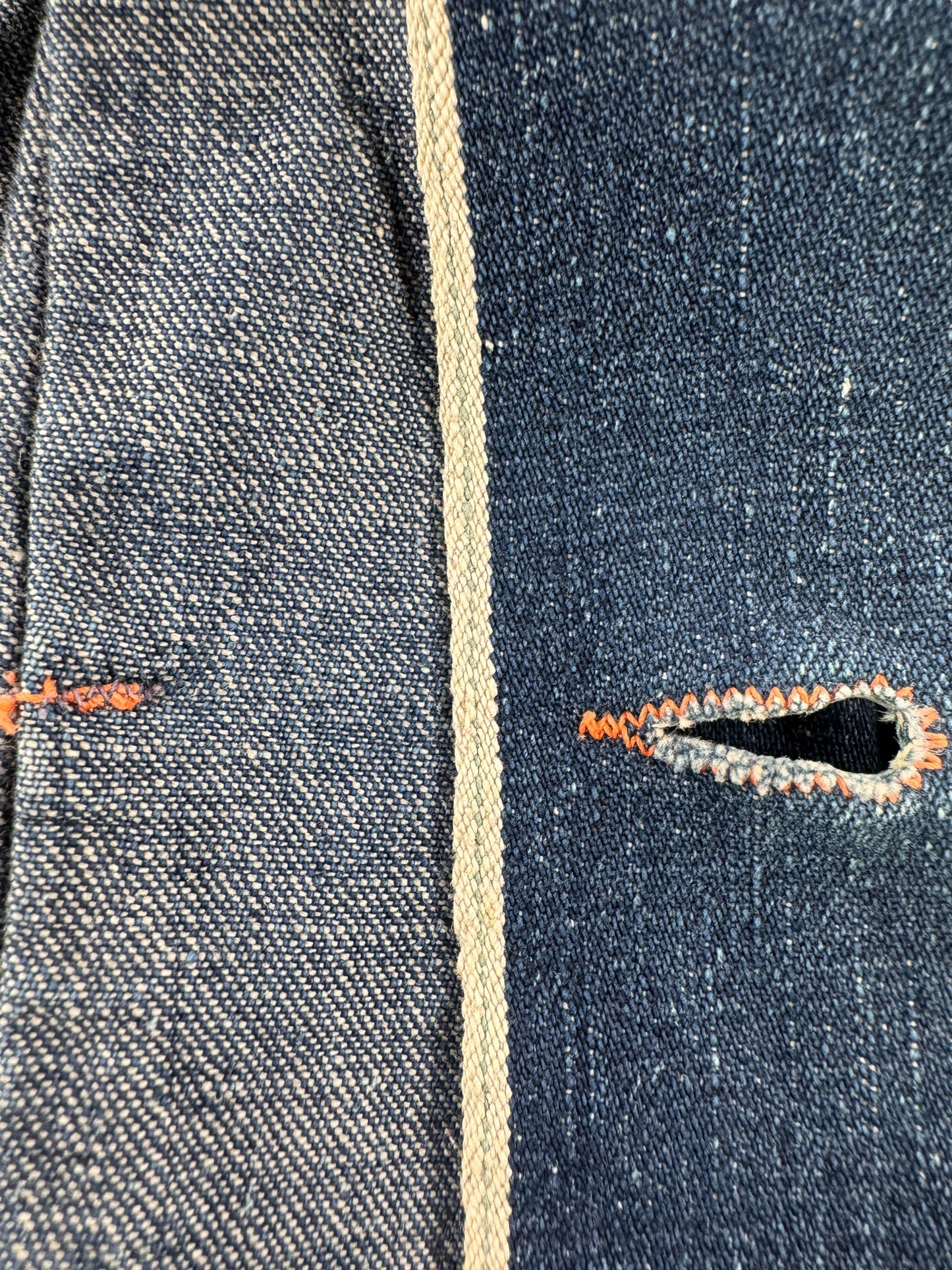 Selvedge on Vintage Tiny 40s/50s Era Selvedge Denim Jacket SZ XS