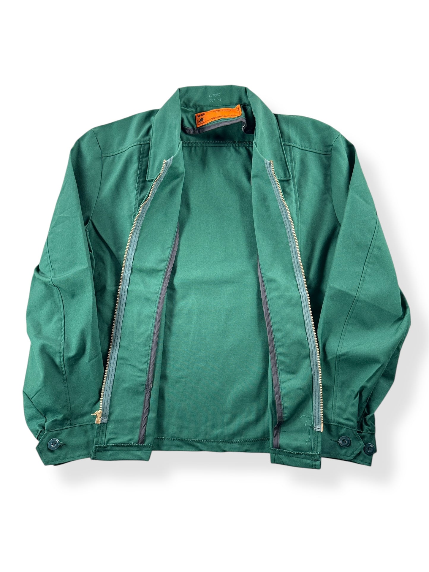 Inside of Vintage Green Red Kap NOS Gas Station Jacket SZ M