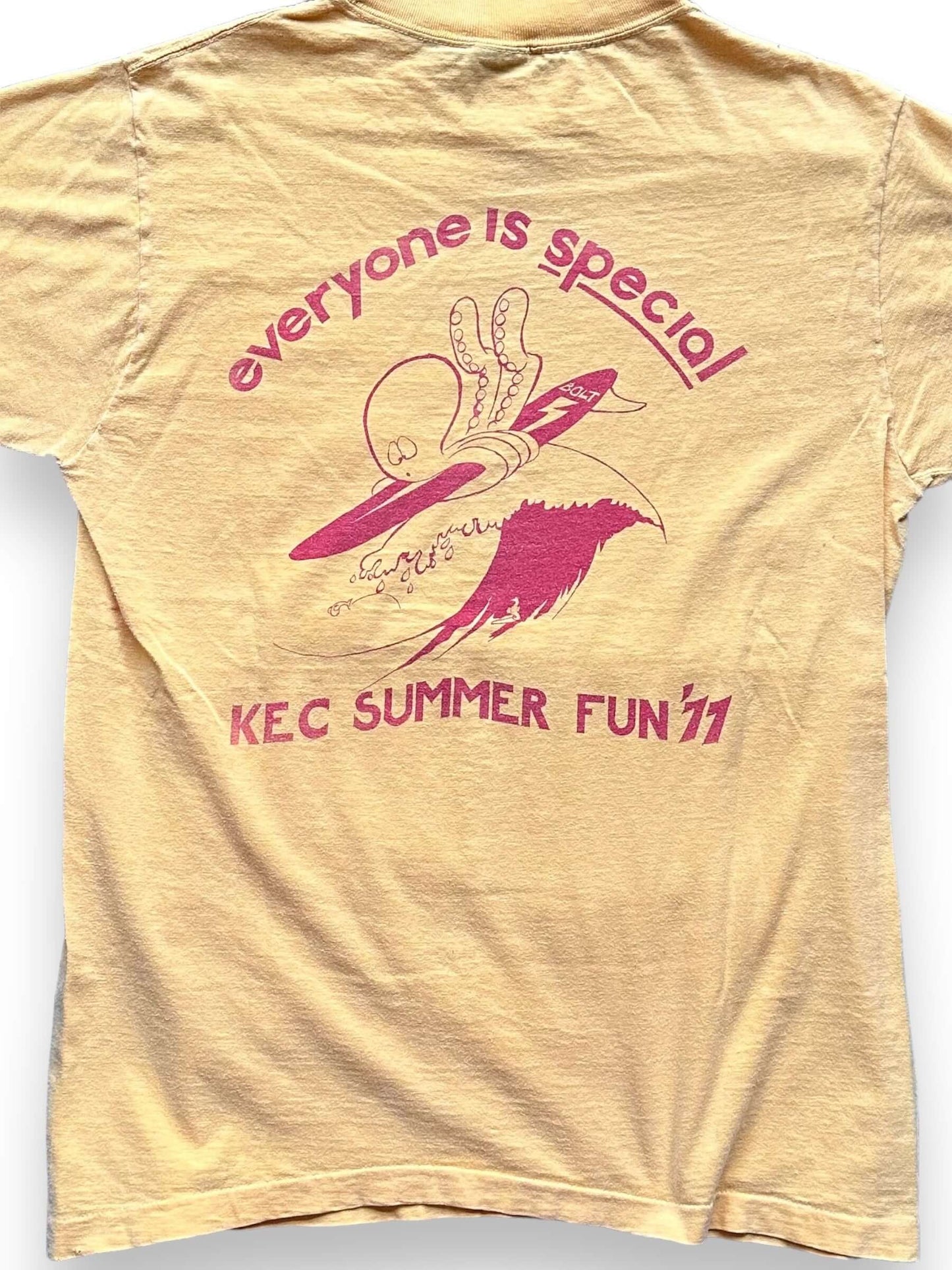 Rear Detail on Vintage KEC Summer Staff Tee SZ L | Barn Owl Vintage Tees | Vintage Graphic Tees Seattle