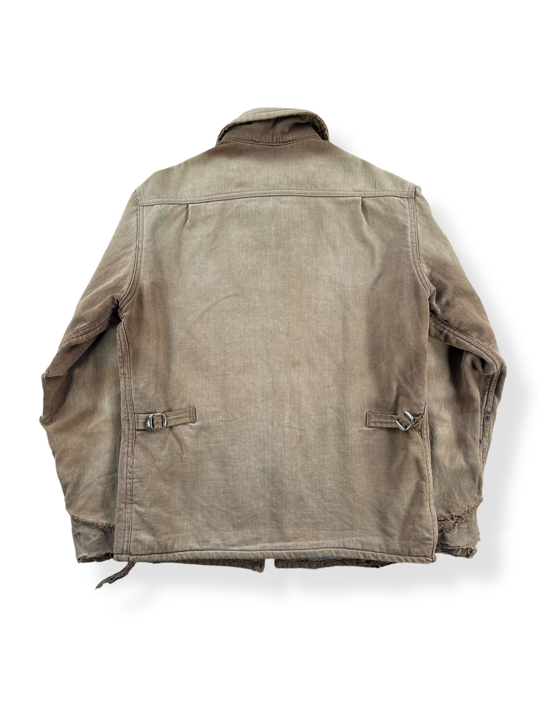 Back of Vintage 40s Era Blanket Lined Work Jacket SZ S