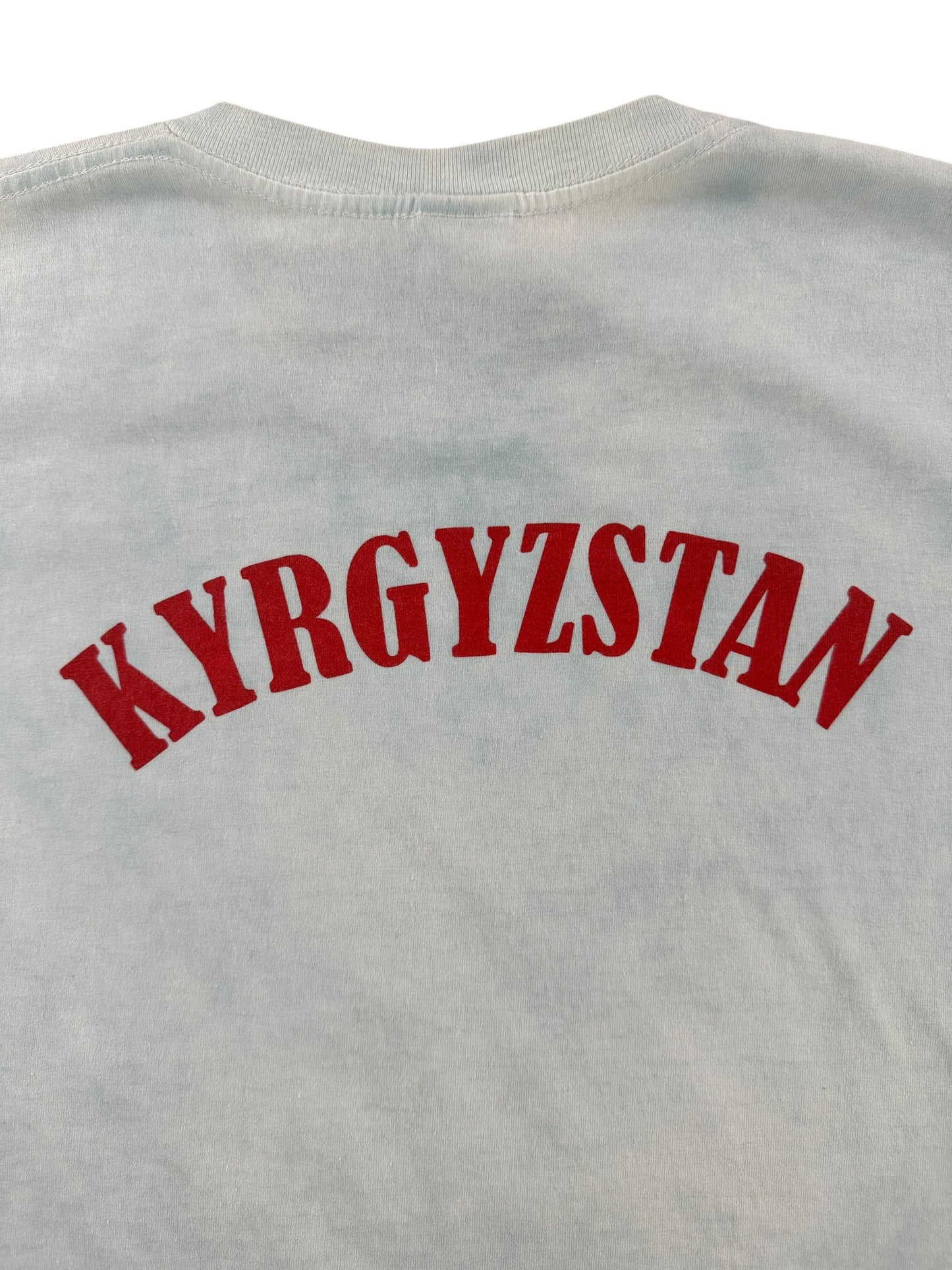 Back Graphic of Vintage Kyrgyzstan Tee SZ XL