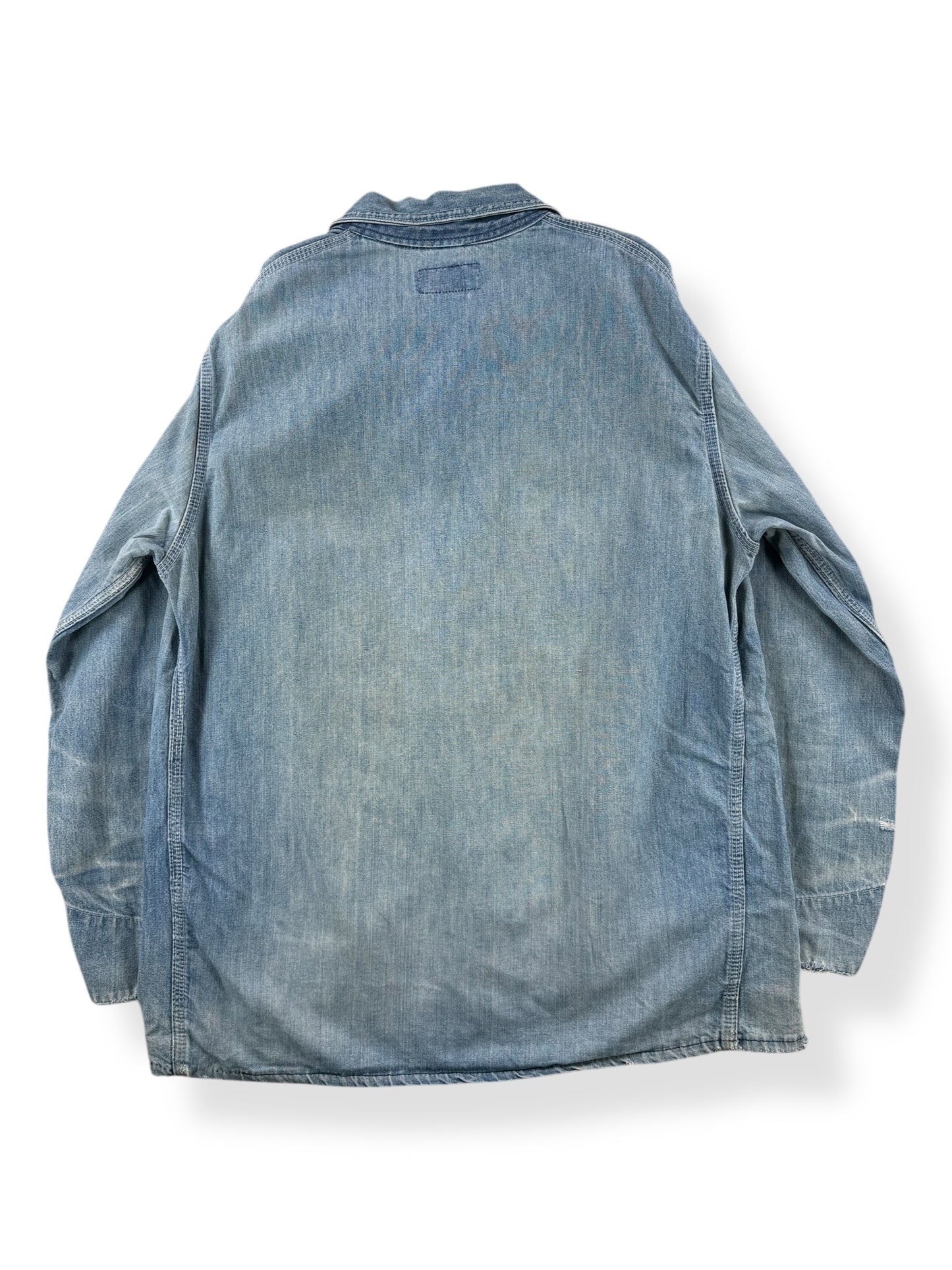 Back of Vintage Osh Kosh Denim Chore Coat SZ 42