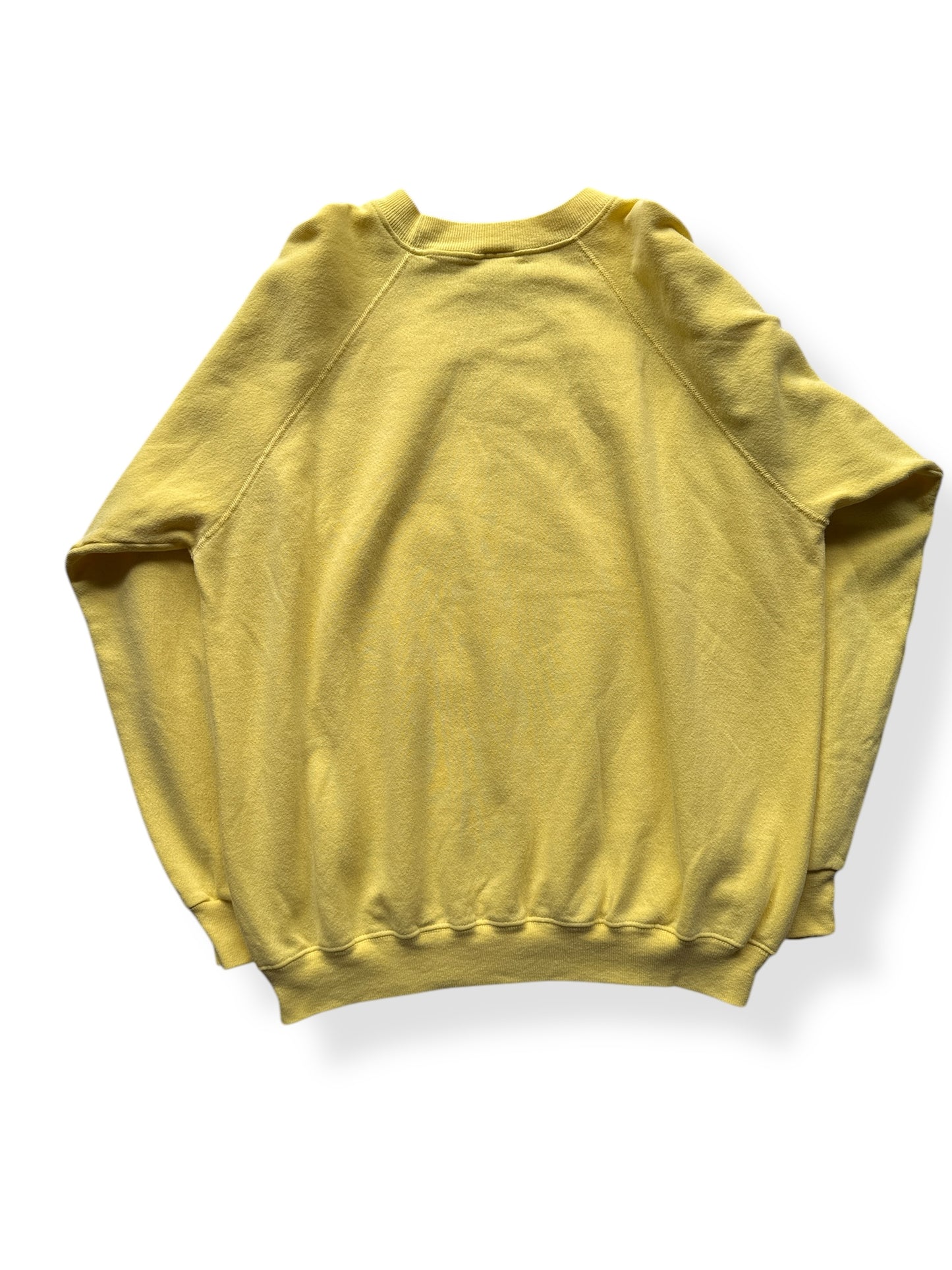 Back of Vintage Hanes Yellow Sweat SZ XL