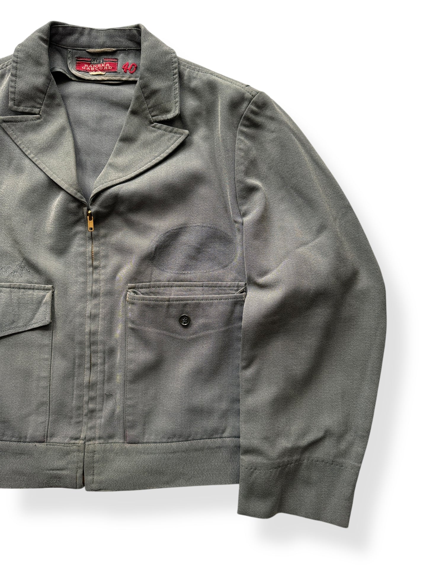 Front Left of Vintage Days Ranger Gabcord Gabardine Work Jacket SZ 40