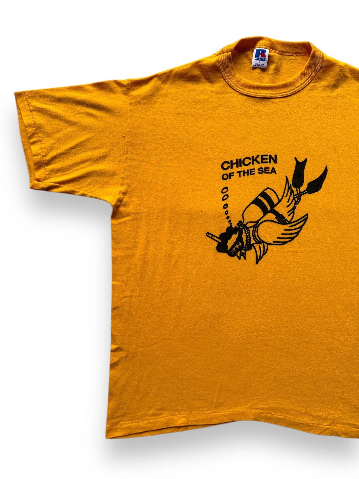 front right of Vintage Chicken of the Sea Tee SZ L