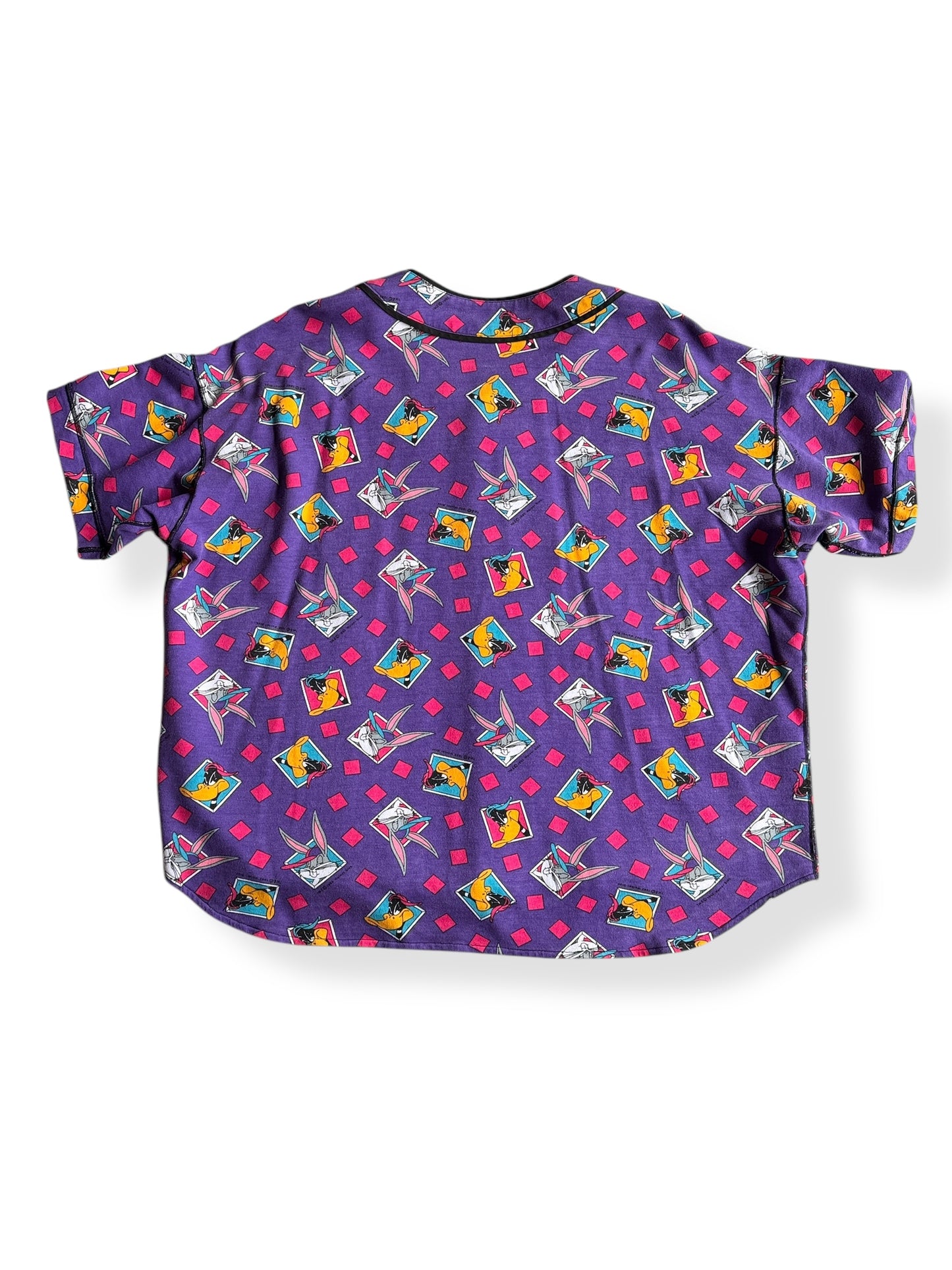 Back of Vintage Bomber Cut Looney Tunes Top SZ XXL