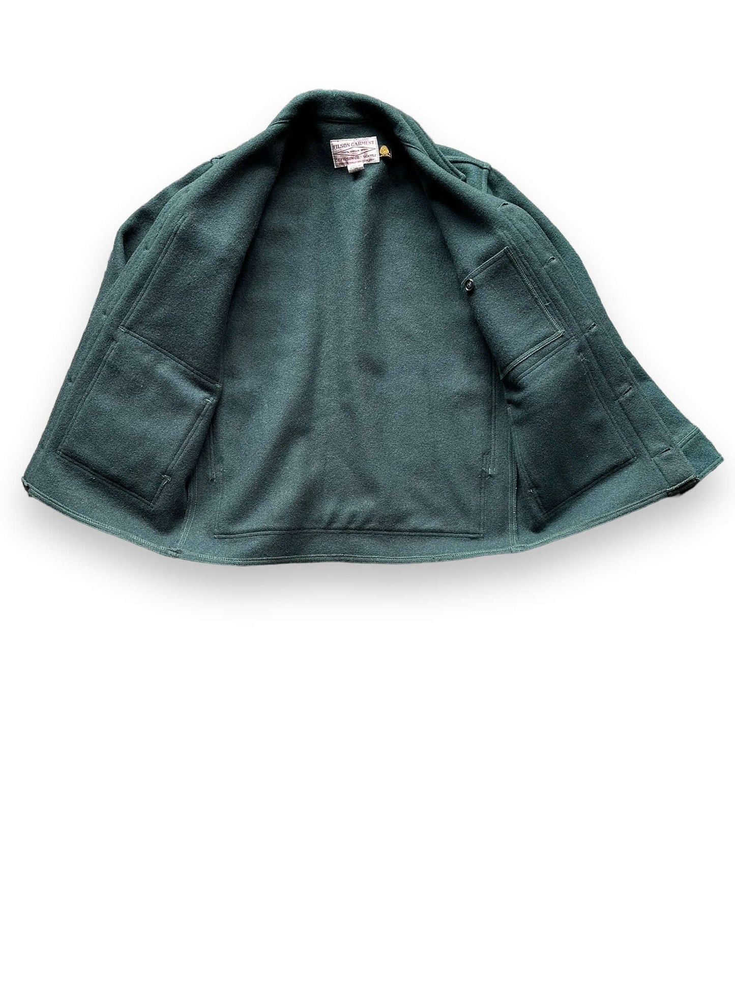 Liner View of Vintage Filson USFS Wool Jacket SZ 40 | Vintage Filson Workwear Seattle