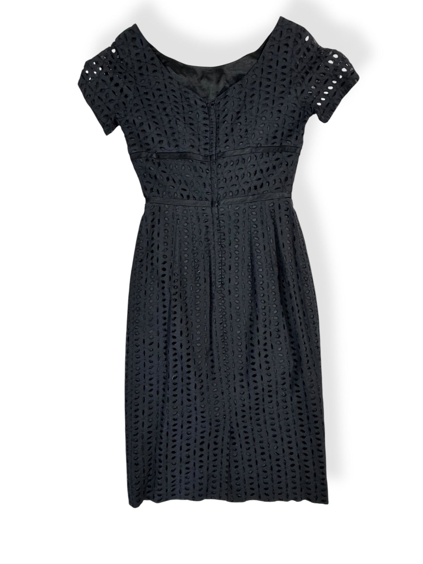 ack view of 1950s Eyelet Wiggle Dress S