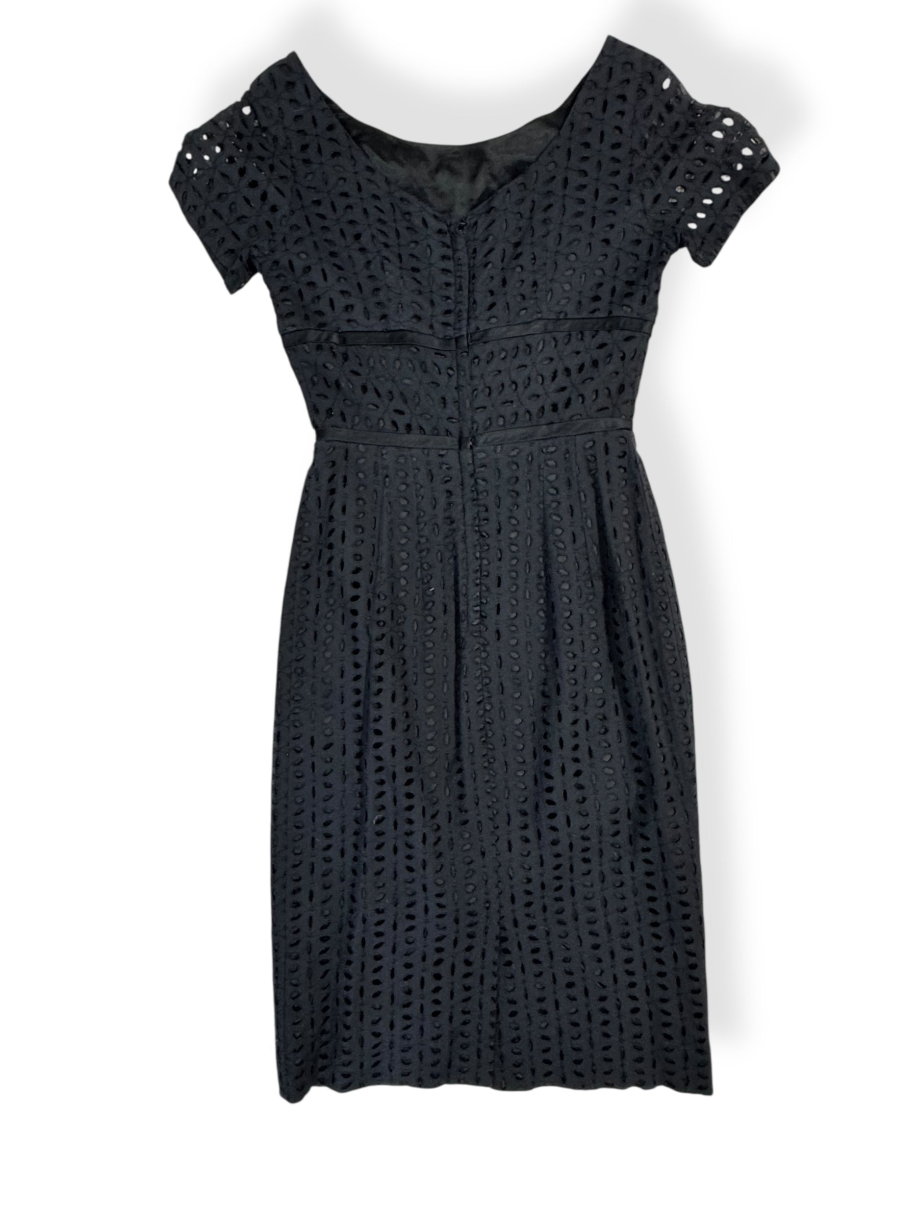 ack view of 1950s Eyelet Wiggle Dress S
