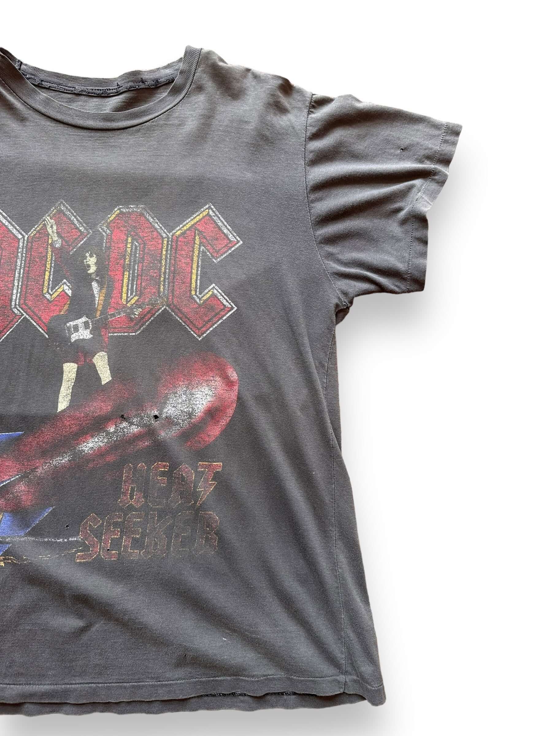 front left of Vintage 80's ACDC "Heat Seeker" Band Tee Shirt SZ M