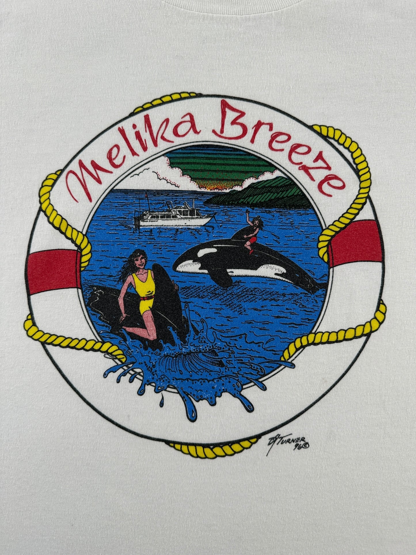 Front Graphic of Vintage Melika Breeze Tee SZ L