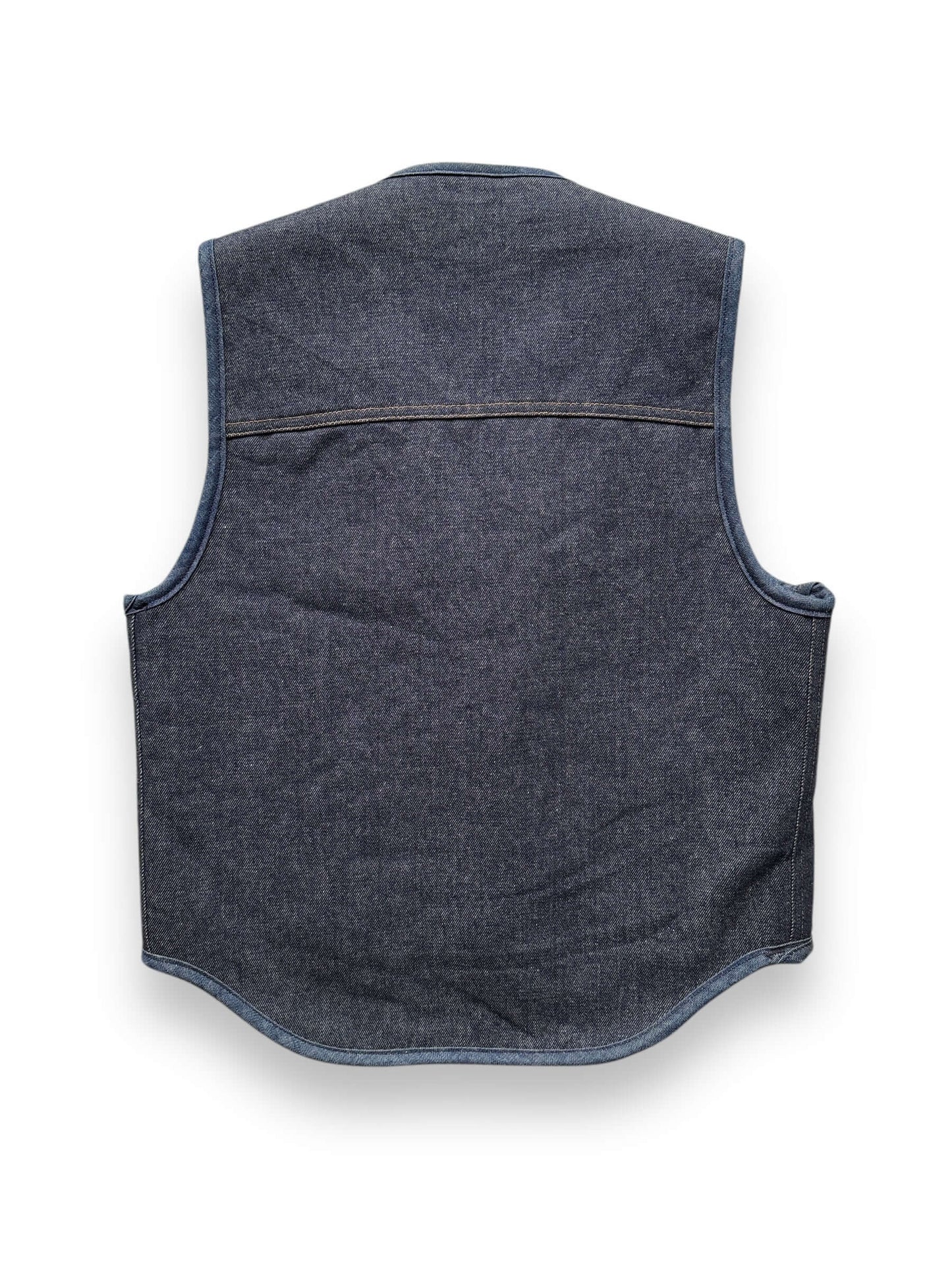 back of Vintage Carhartt Sherpa Lined Denim Vest SZ M