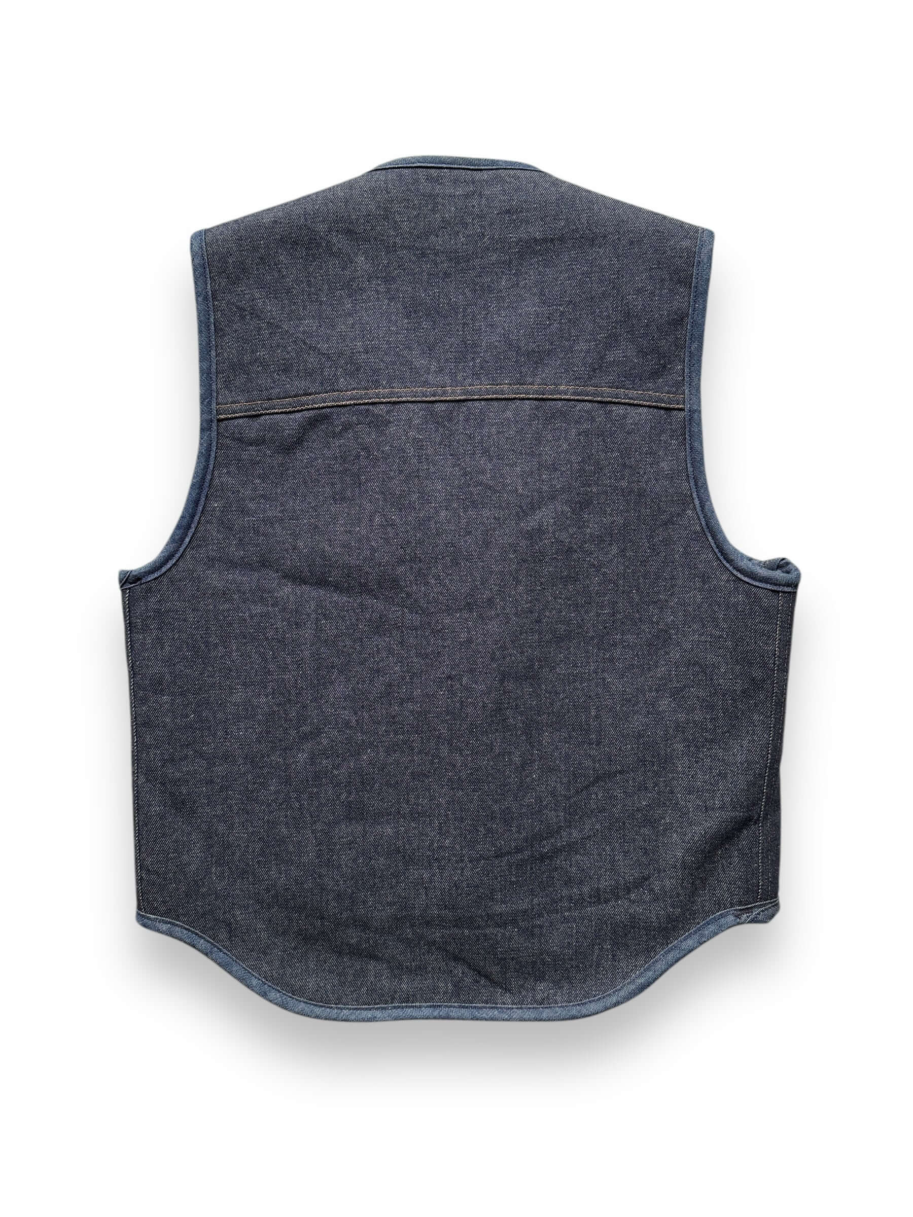 back of Vintage Carhartt Sherpa Lined Denim Vest SZ M
