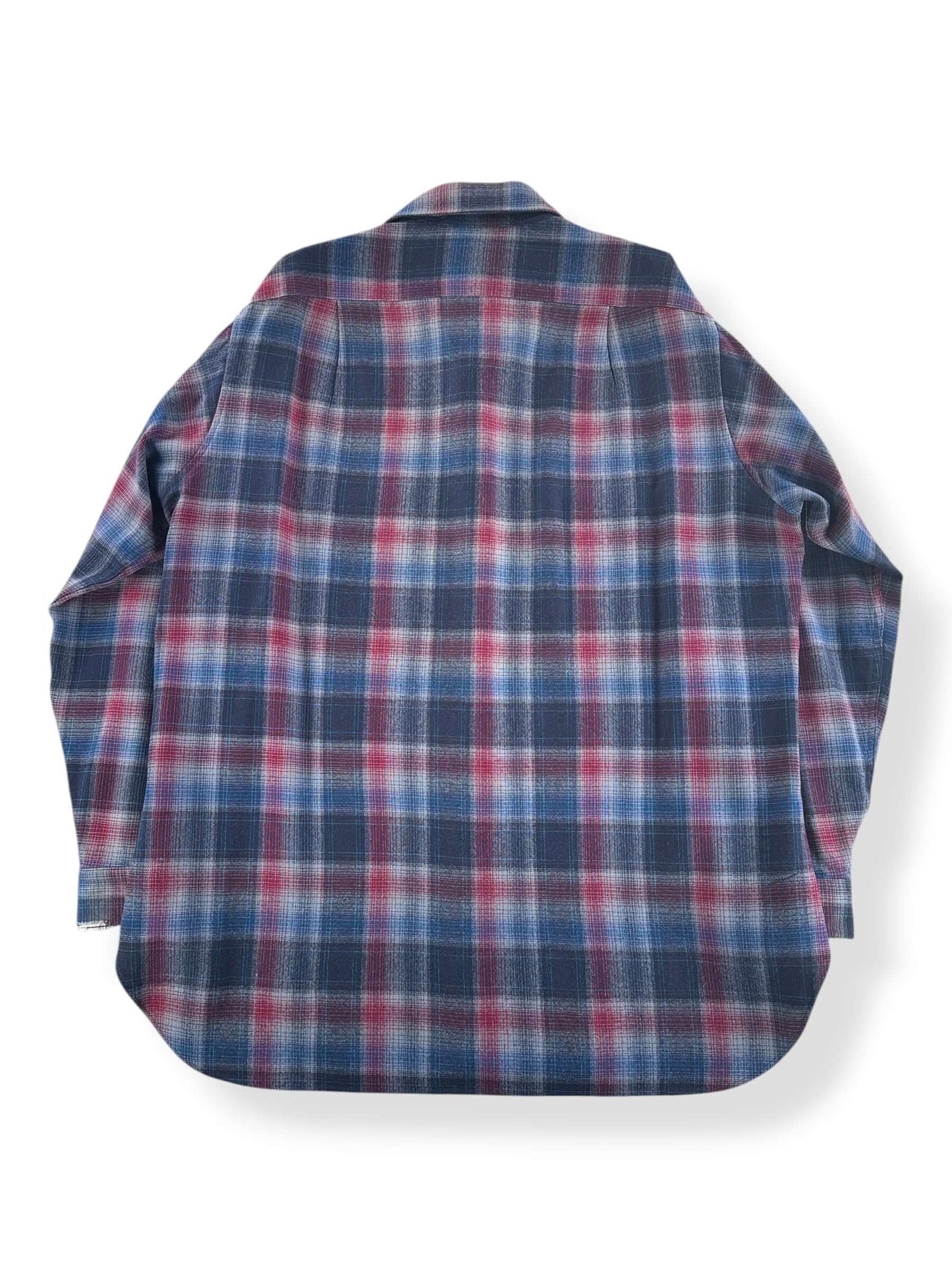 Back of Vintage Pendleton Outdoorsman Shadowplaid Flannel SZ XL