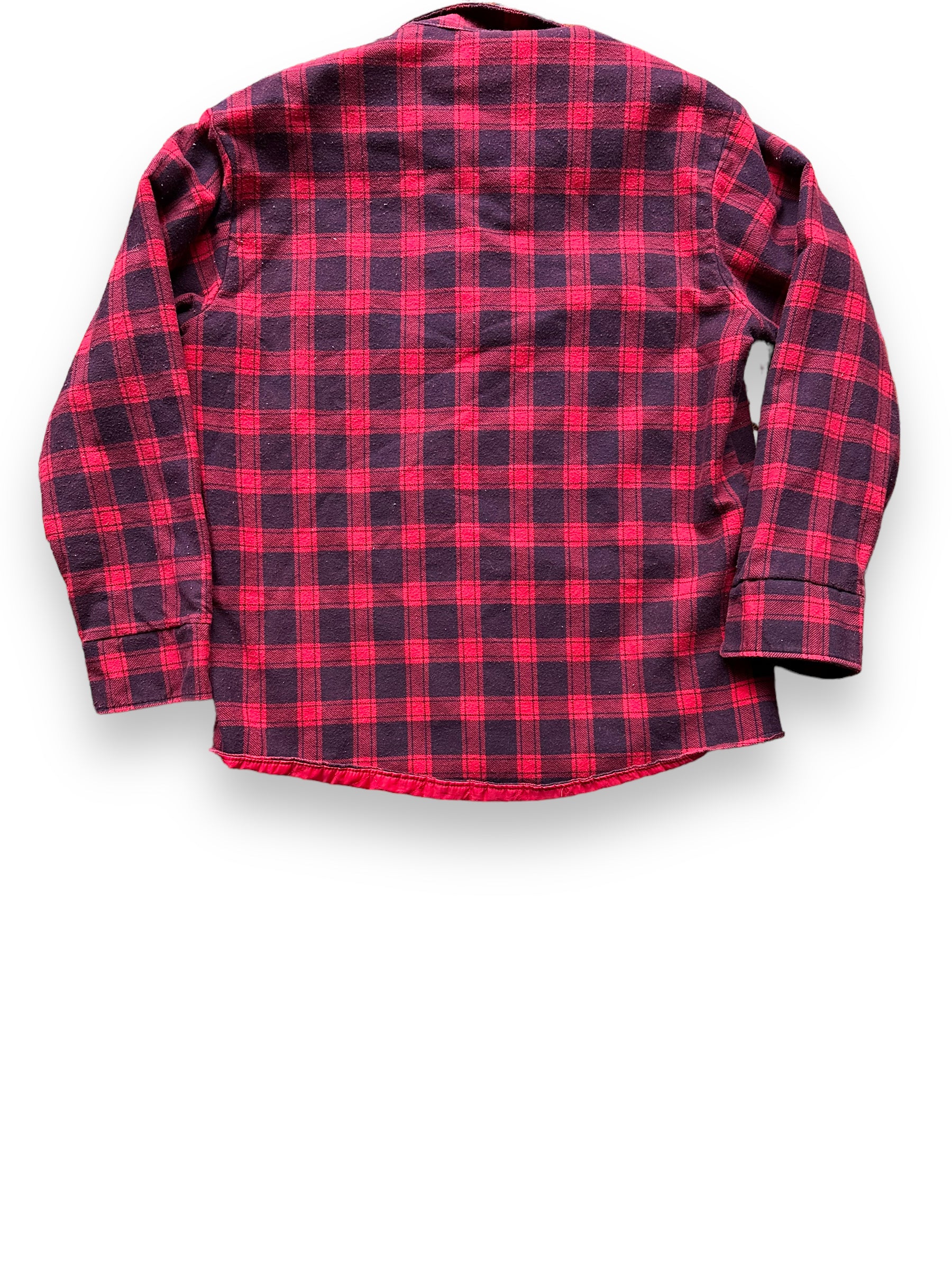Rear View of Vintage Sears Fieldmaster Quilted Flannel SZ L | Vintage Flannel Seattle | Barn Owl Vintage Seattle