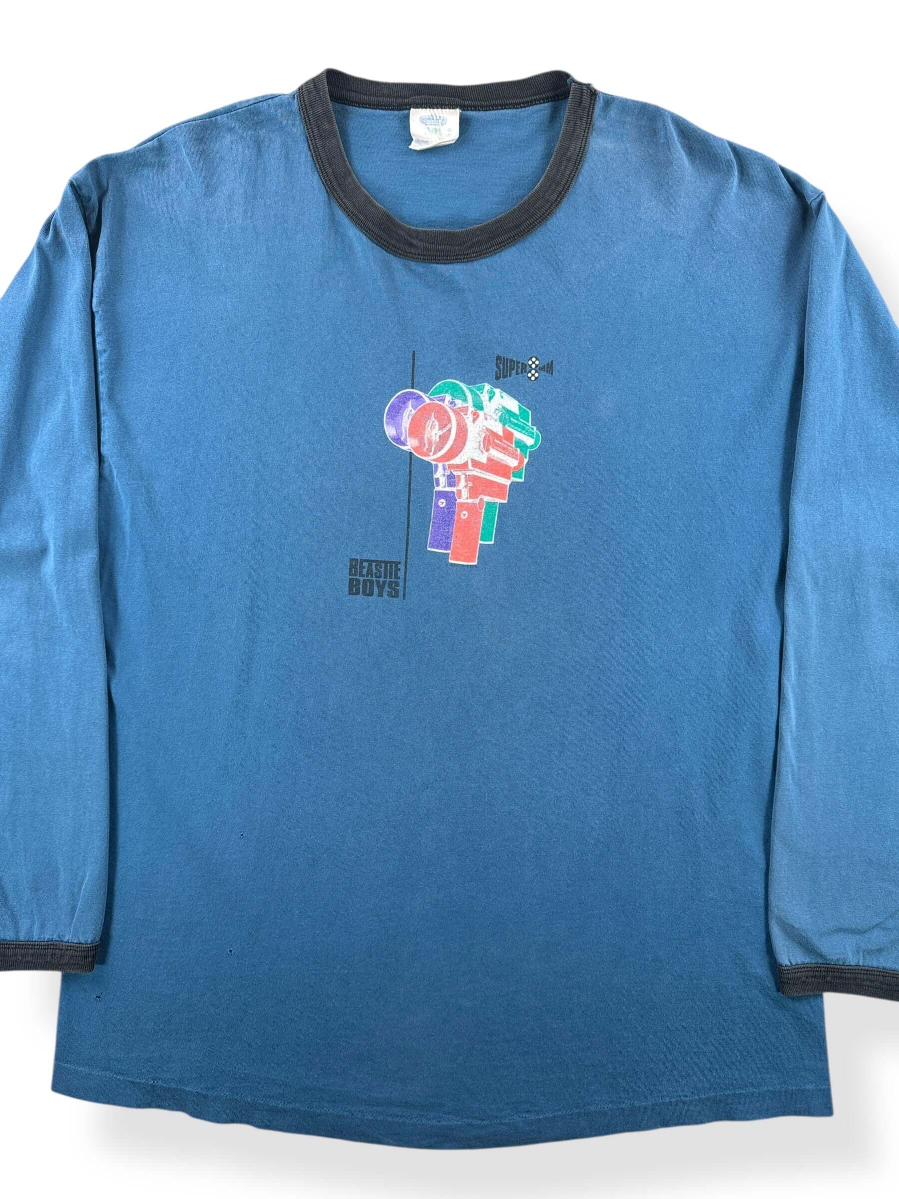 Front Close Up of Vintage Beastie Boys Super 8 Winterland Long Sleeve Tee SZ XL