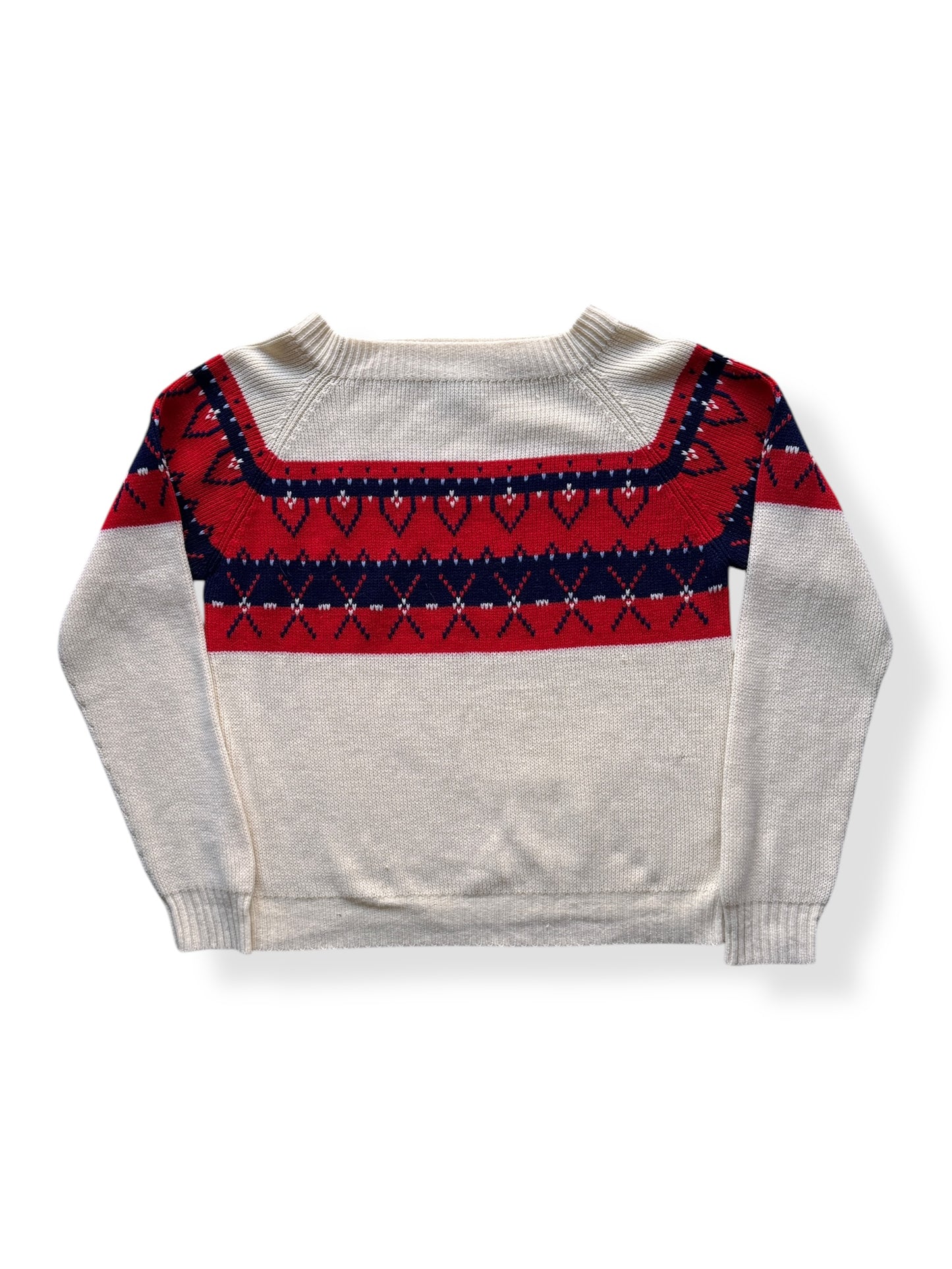 Front of Vintage Penney's Acrylic Ski Sweater SZ M