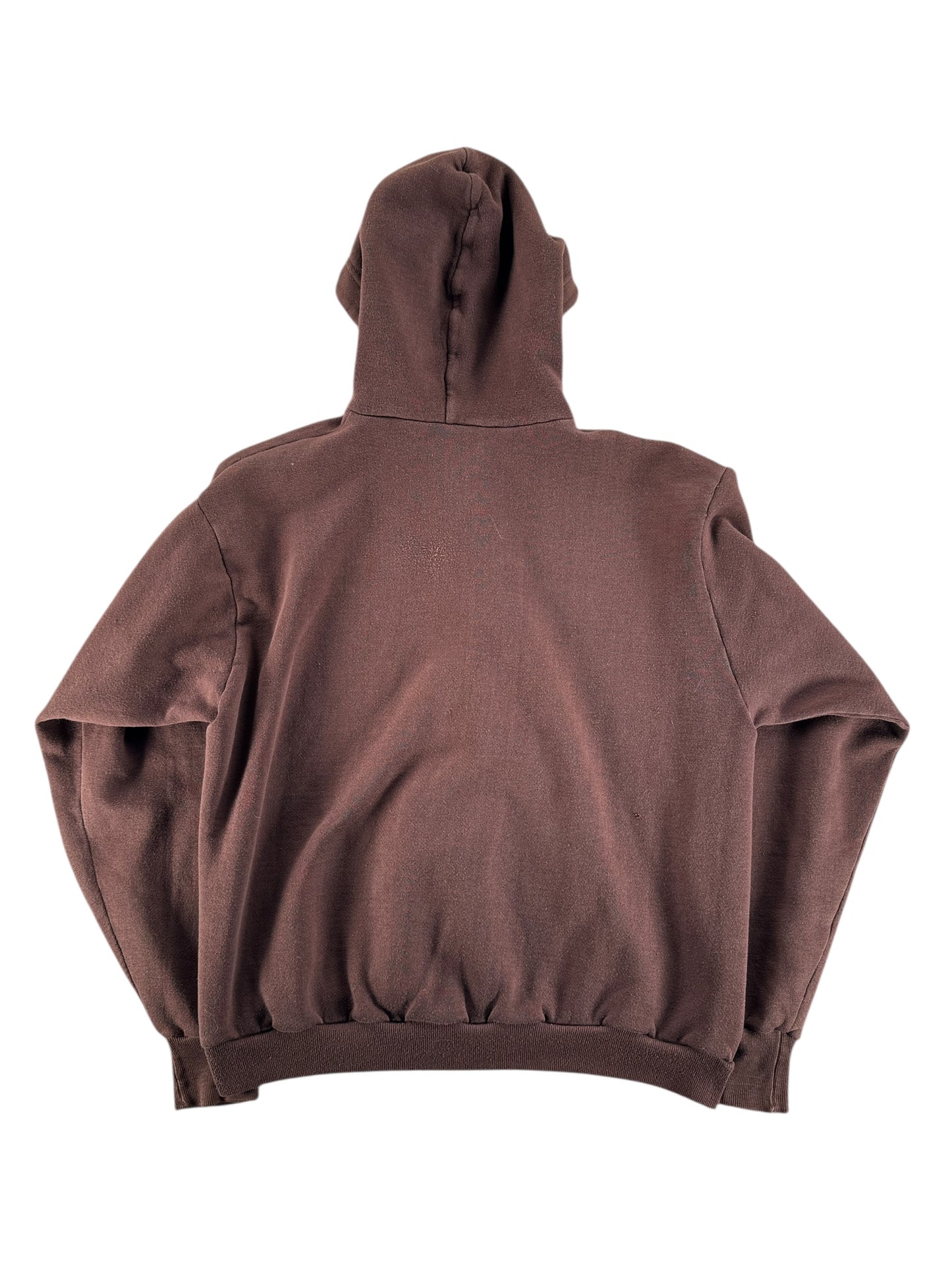 Back of Vintage Brown Zip Up Hoodie SZ L