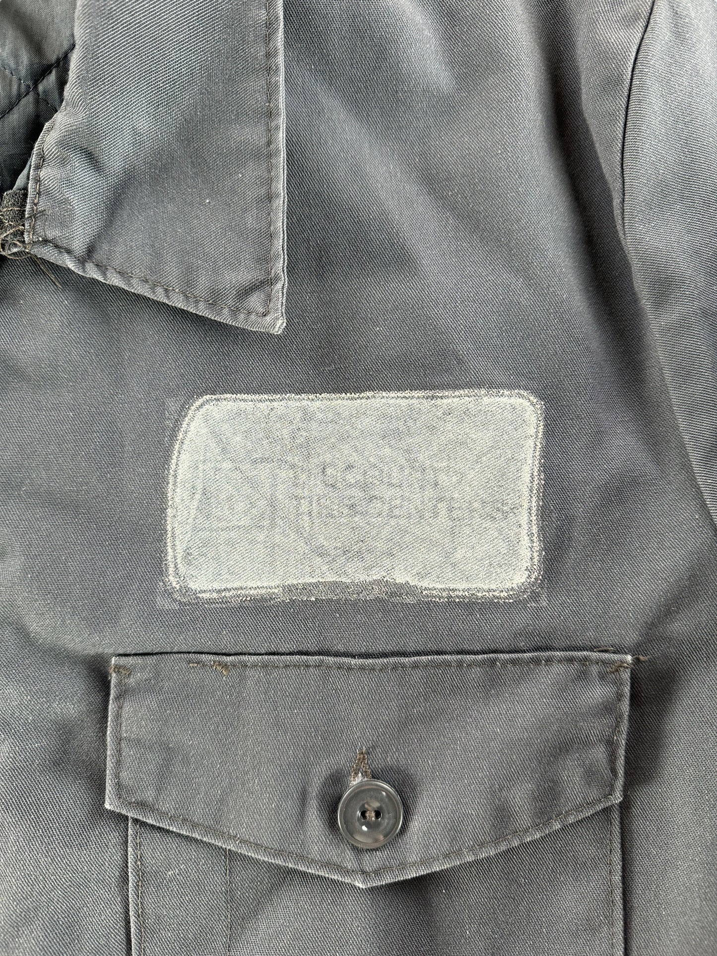 Missing Patch on Vintage Red Kap Quilted Liner Shop Jacket SZ M