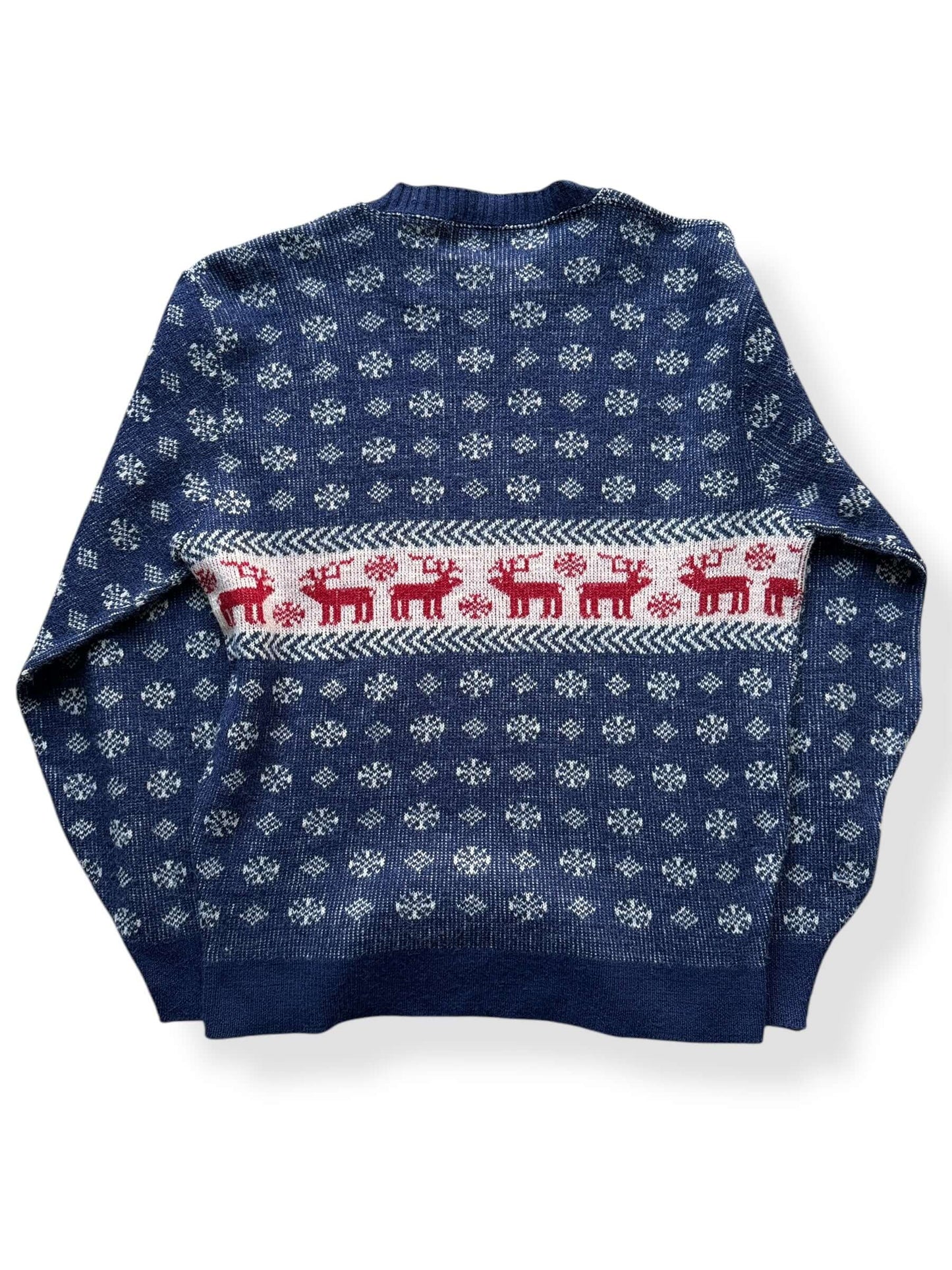 Back of Vintage Drummond Acrylic Ski Sweater SZ L