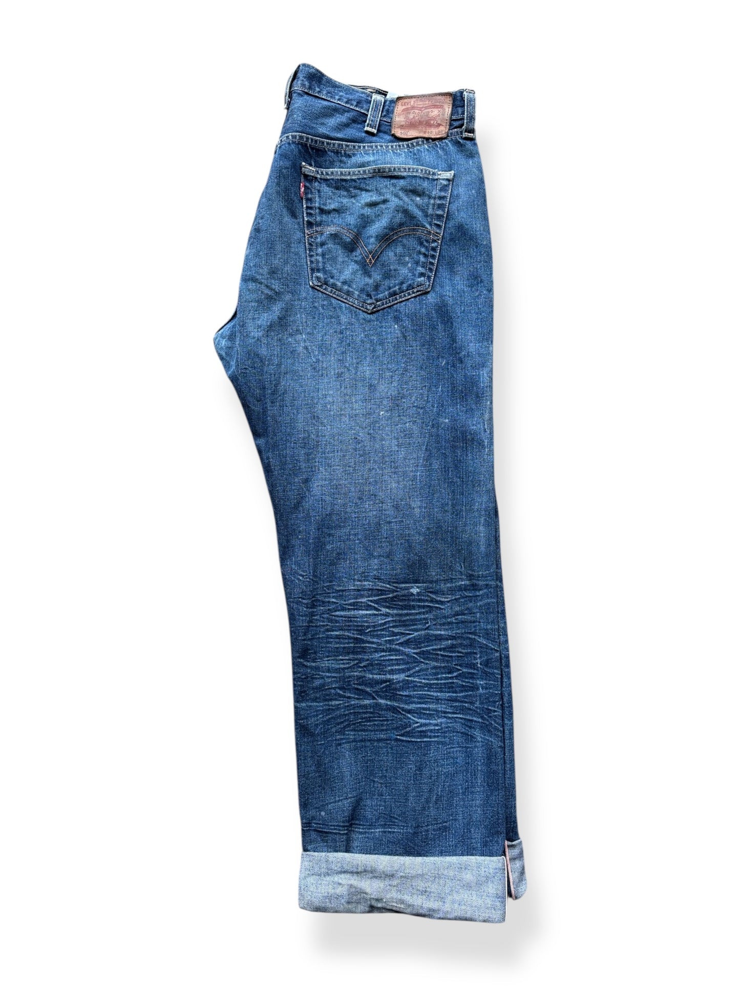 Unfolded Modern Levi's Redlines with Incredible Hige W40