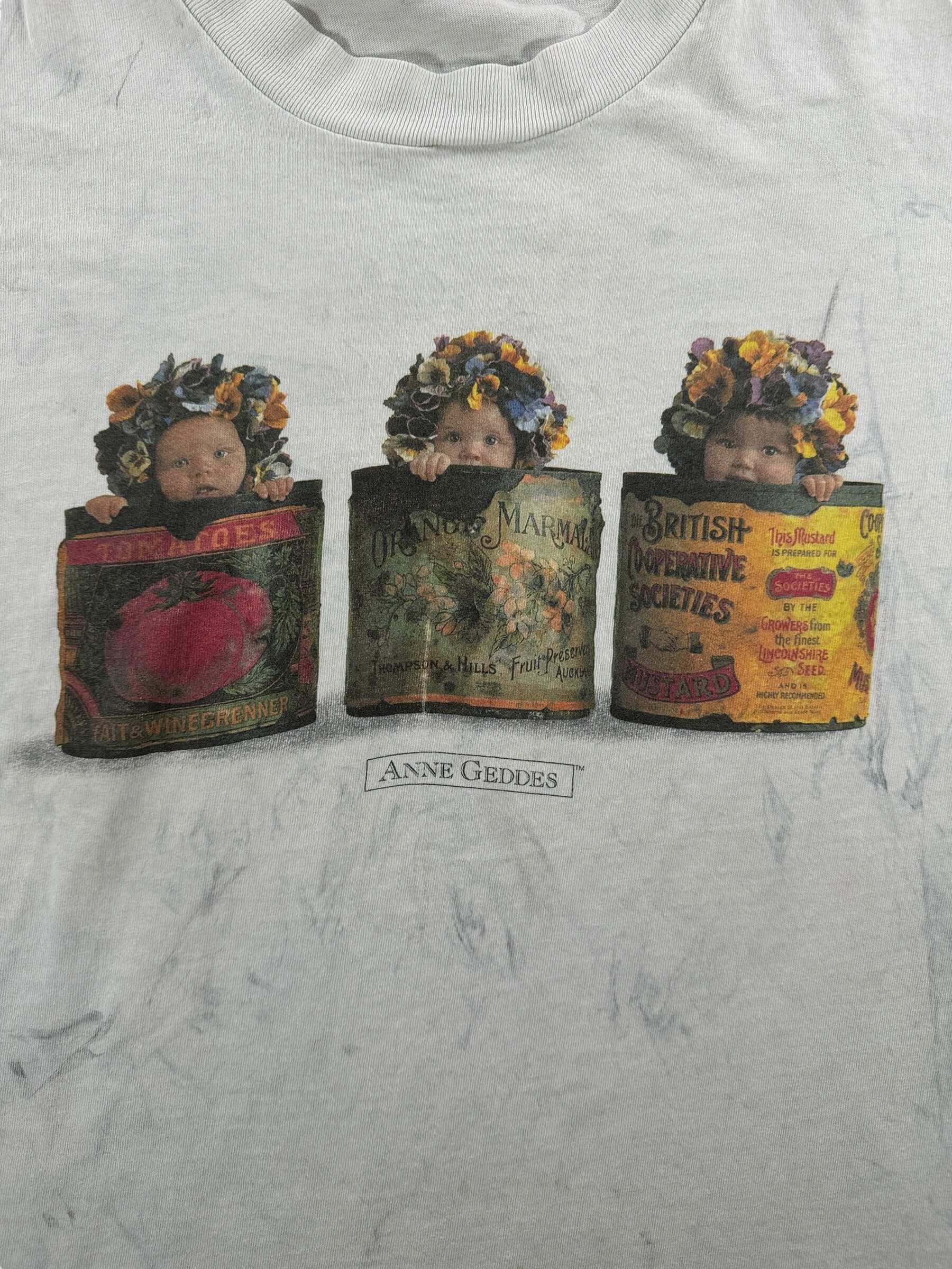 Graphic of Vintage Anne Geddes Art Tee SZ L AS IS