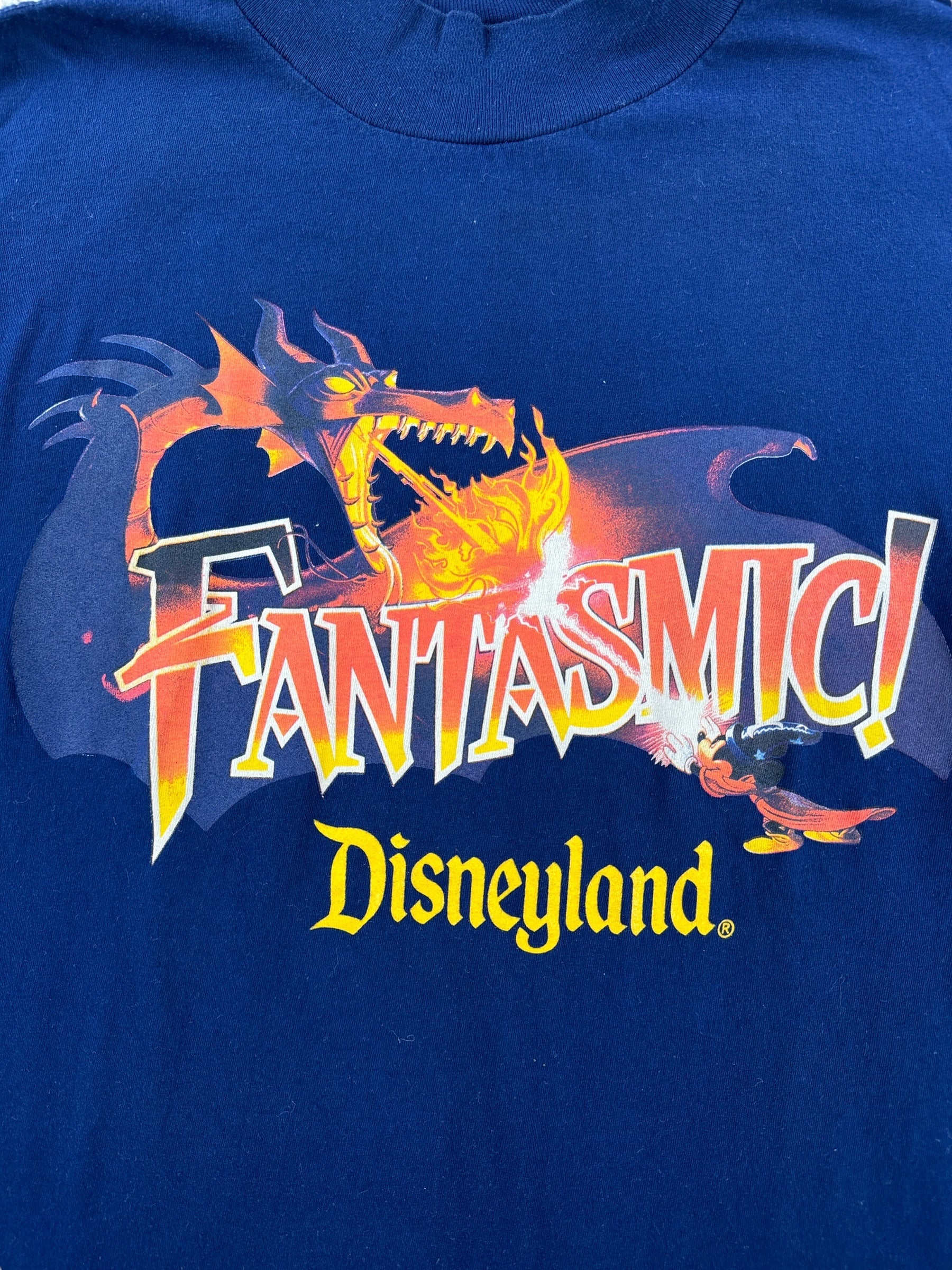 Front Graphic of Vintage Disney Fantasmic Long Sleeve Tee SZ L