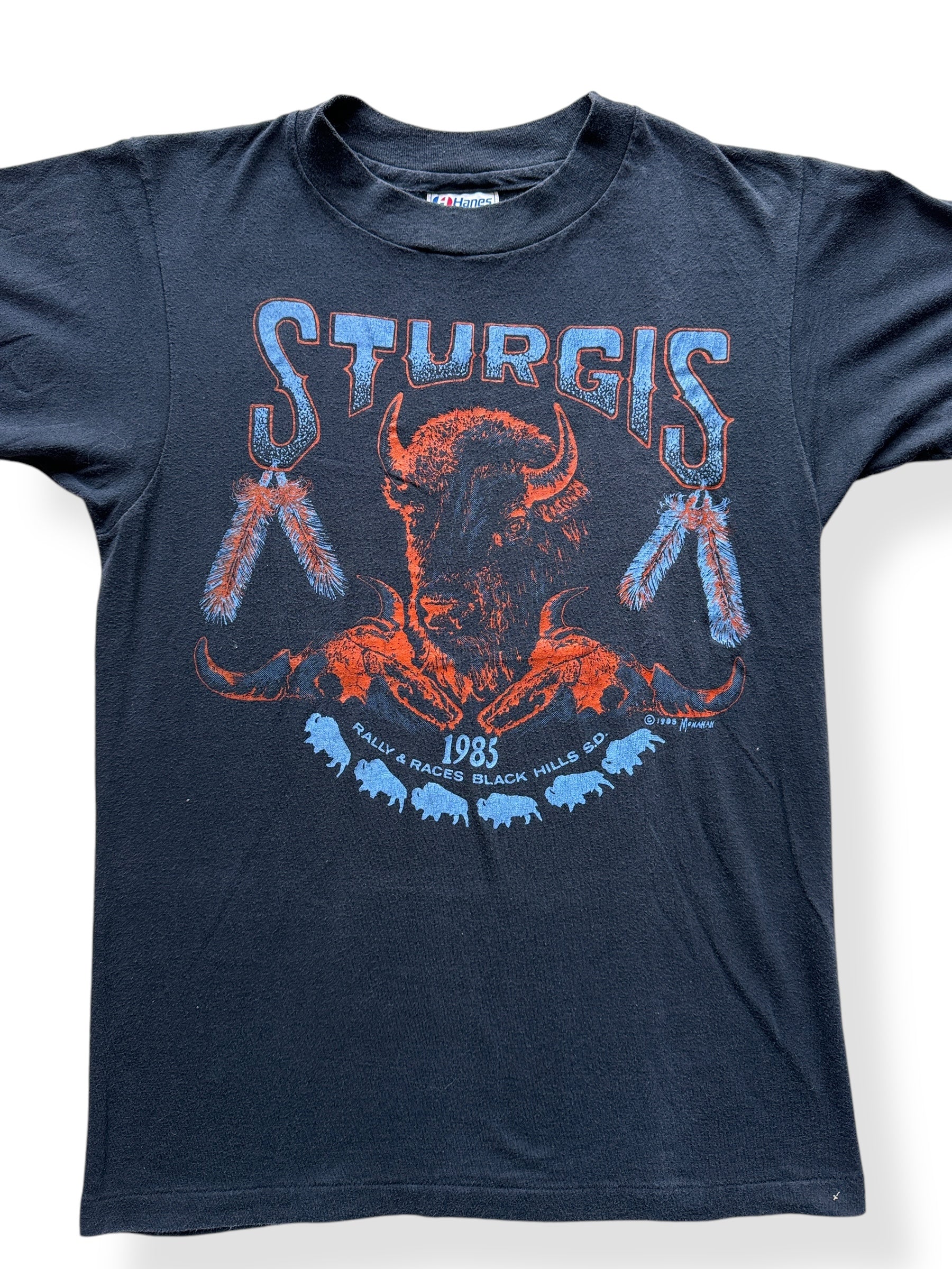 Front Close Up of Vintage Black Hills Motor Classic Sturgis Tee SZ S