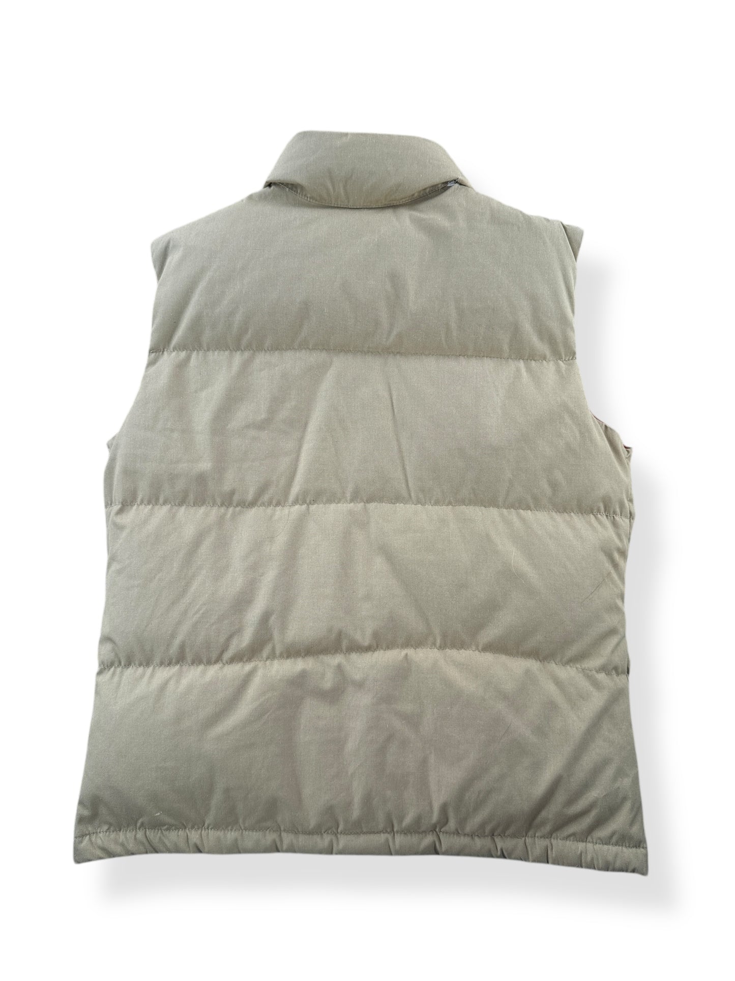 Back of Vintage Brown Label North Face Down Vest SZ Ladies L