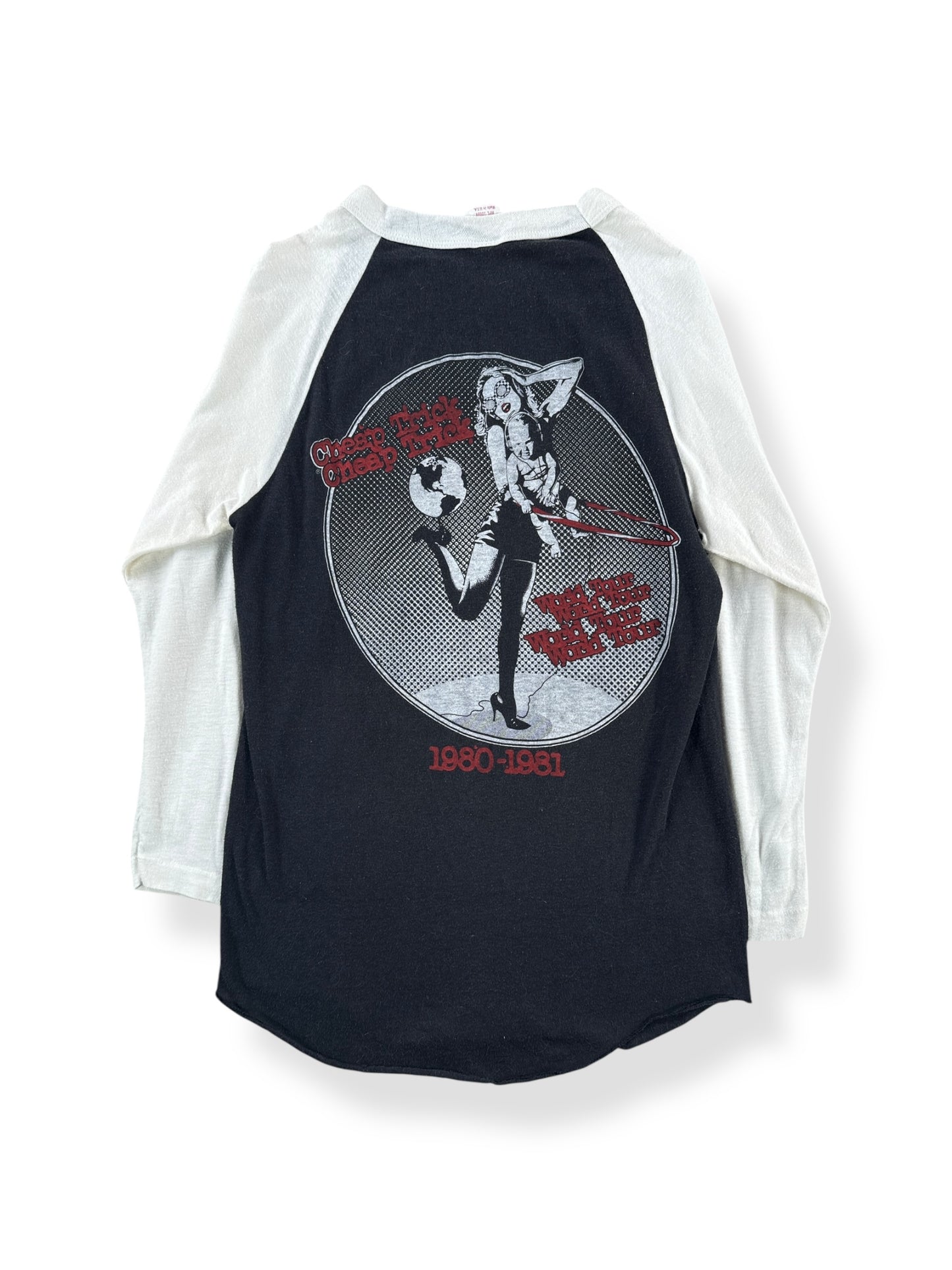 Back of Vintage Cheap Trick '81 Raglan