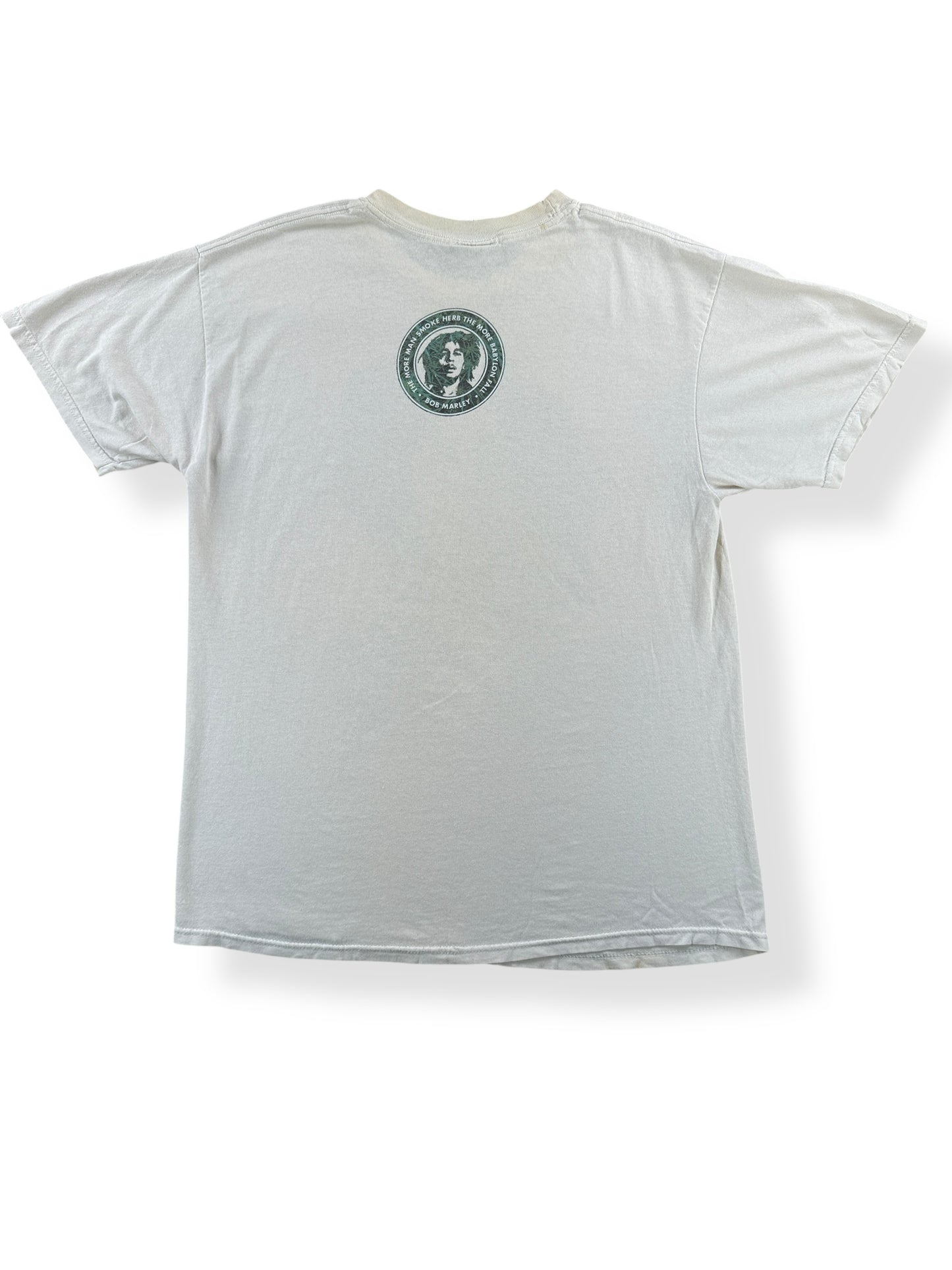 Back of Vintage Y2k Zion Rootswear Bob Marley Tee SZ L