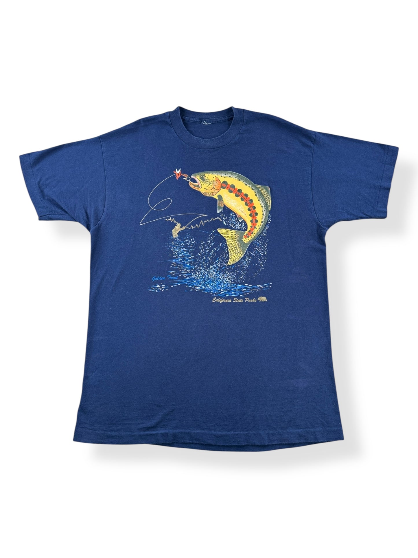 Front of Vintage California State Parks Trout Tee SZ XL