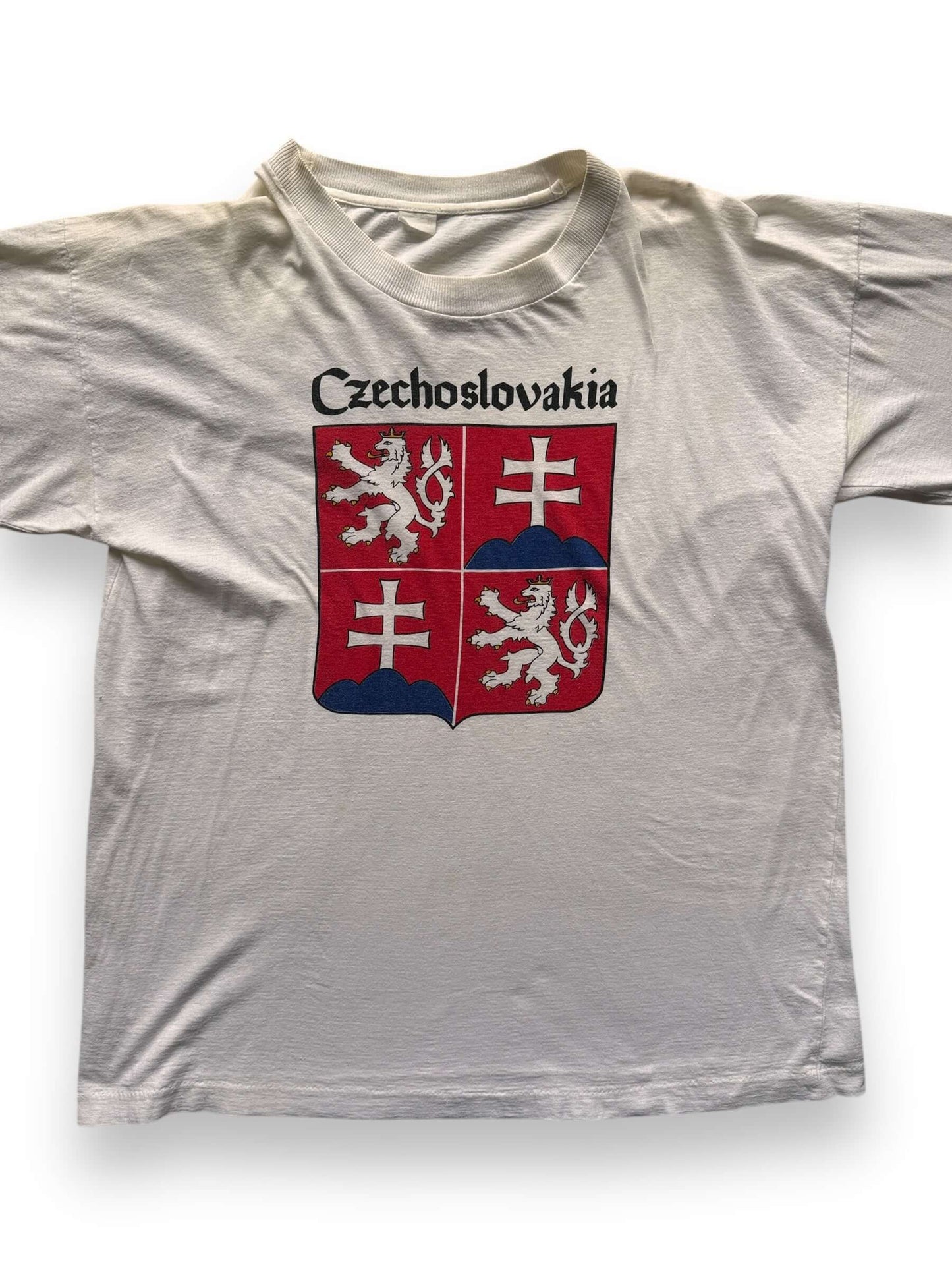 front close up of Vintage Czechoslovakia Tee SZ L