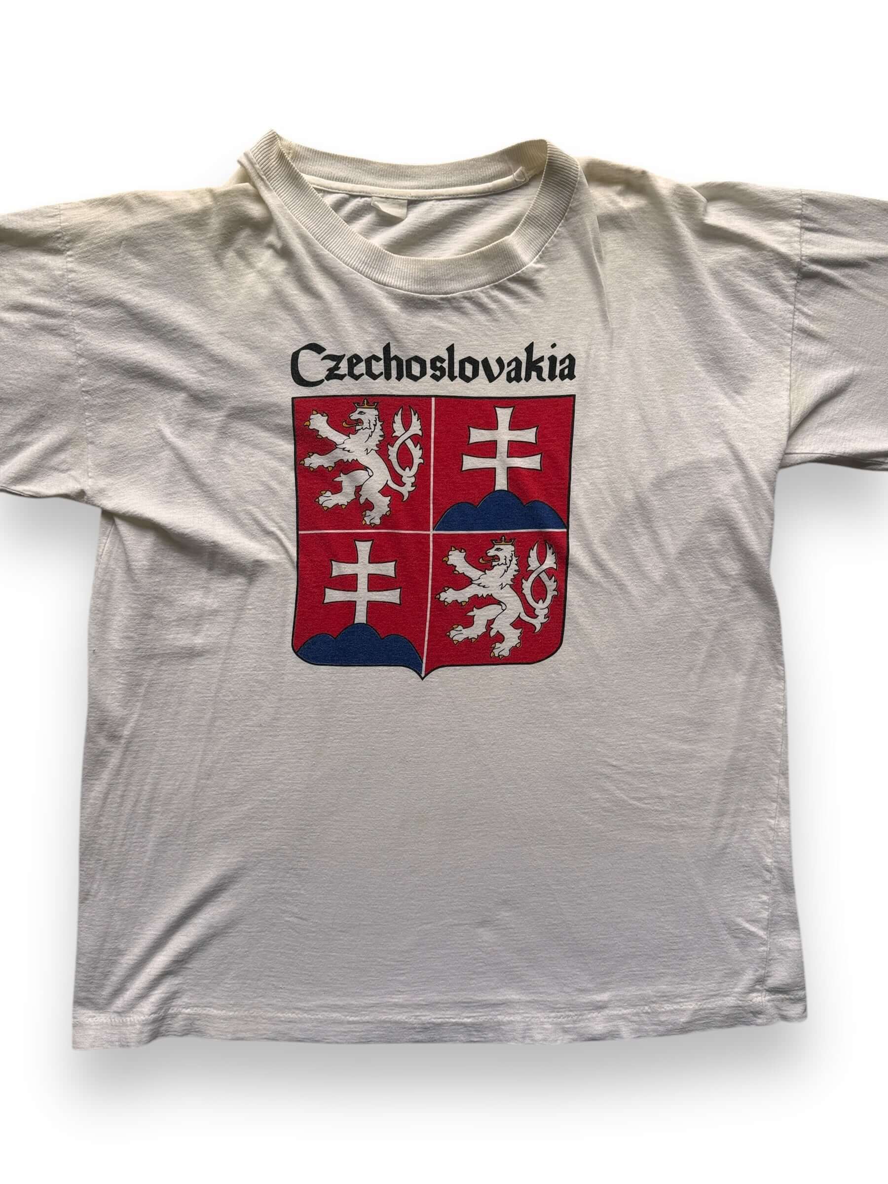 front close up of Vintage Czechoslovakia Tee SZ L
