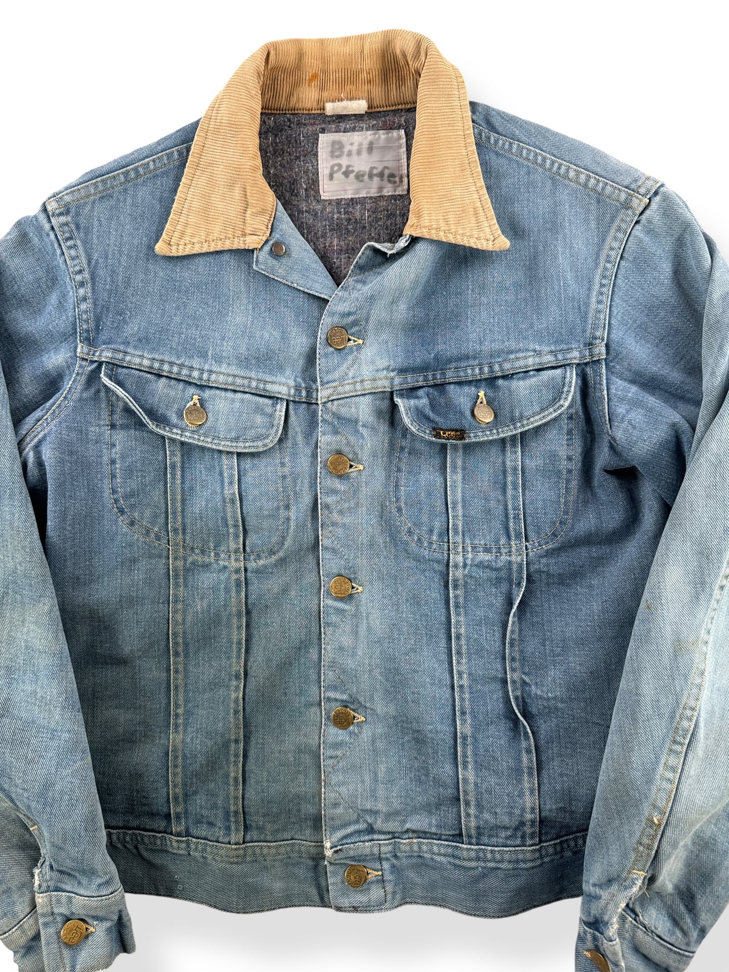 Front Close Up of Vintage Lee Storm Rider Jacket SZ M
