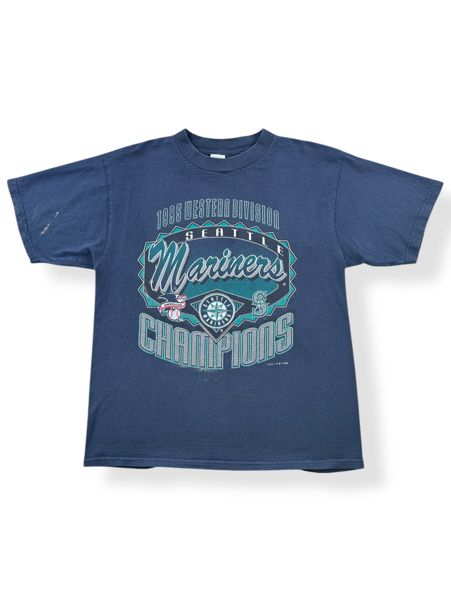 Front of Vintage 1995 Mariners Tee SZ L