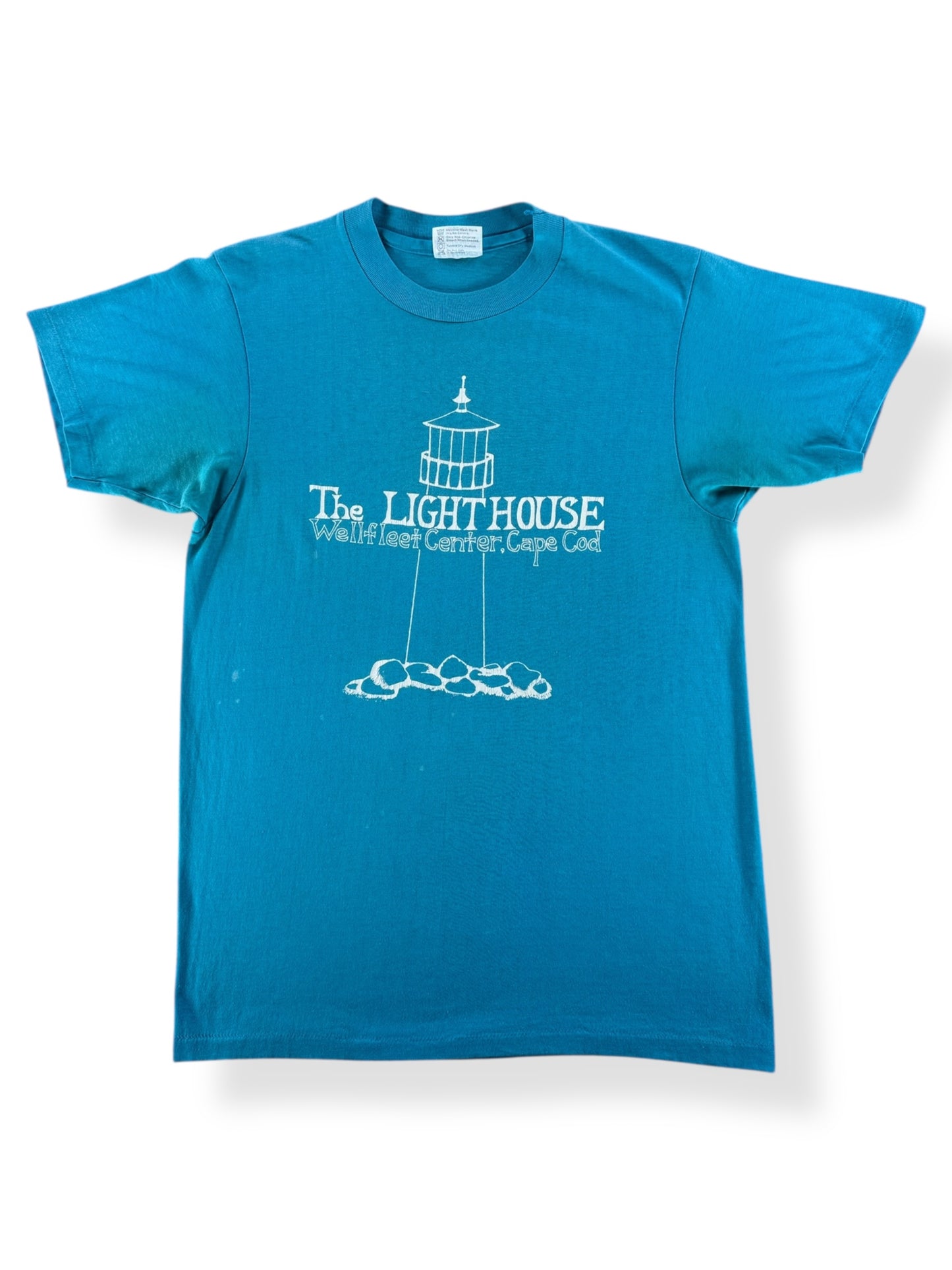 Front of Vintage Wellfleet Lighthouse Center Tee SZ S