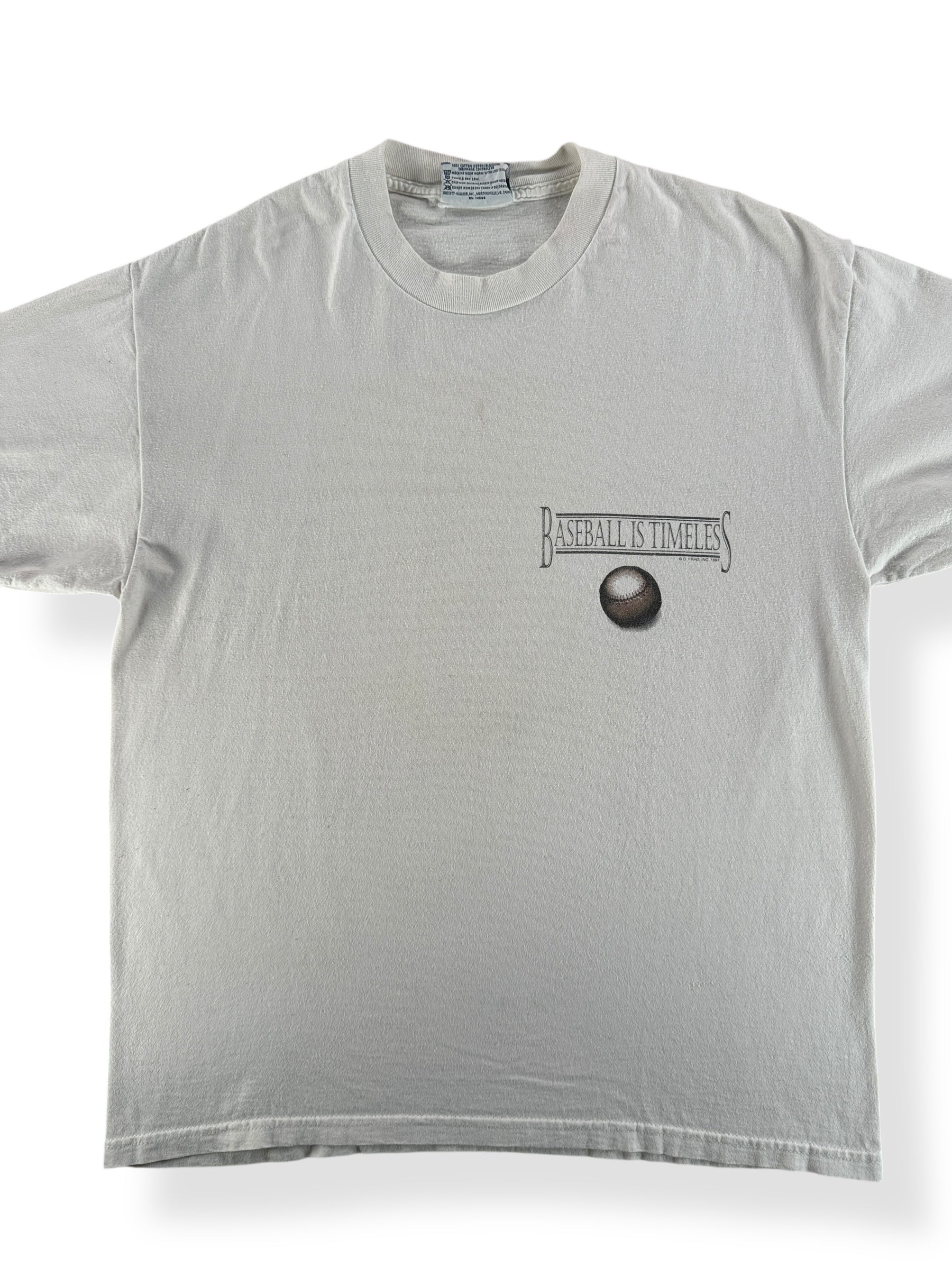 Front Close Up of Vintage Baseball is Timeless Tee SZ L