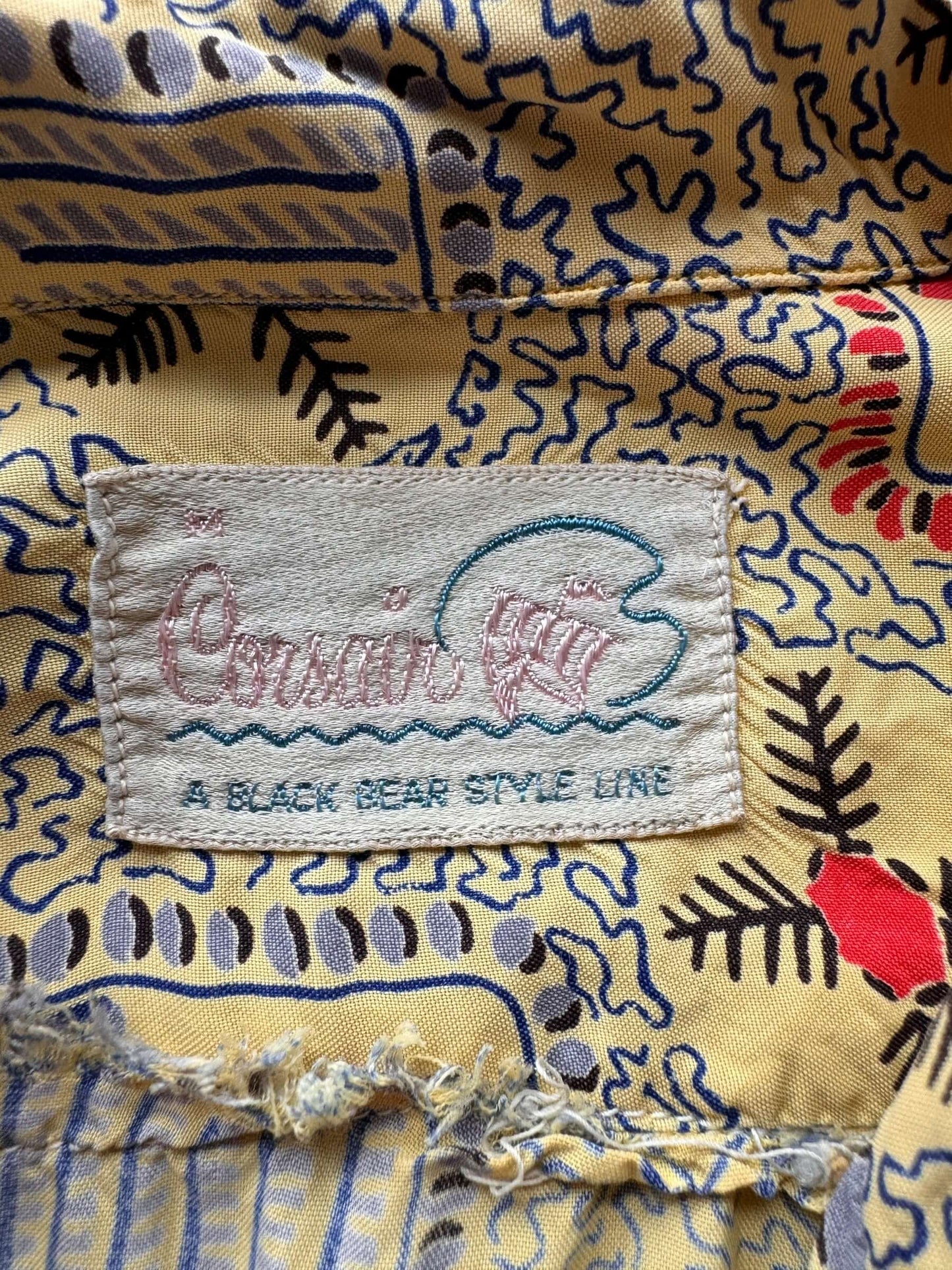 Tag on Vintage Black Bear Corsair Aloha Shirt SZ M
