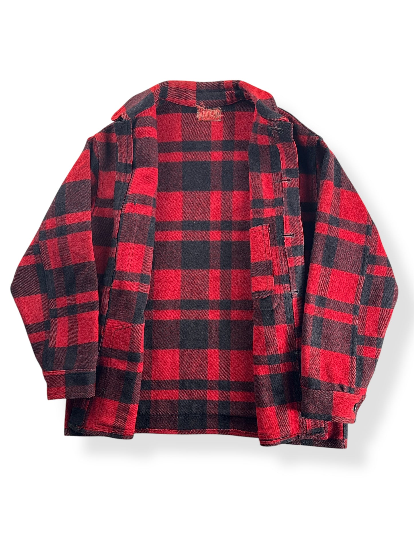 Inside of Vintage Filson Hunter Jacket with Custom Pocket Flaps SZ 46