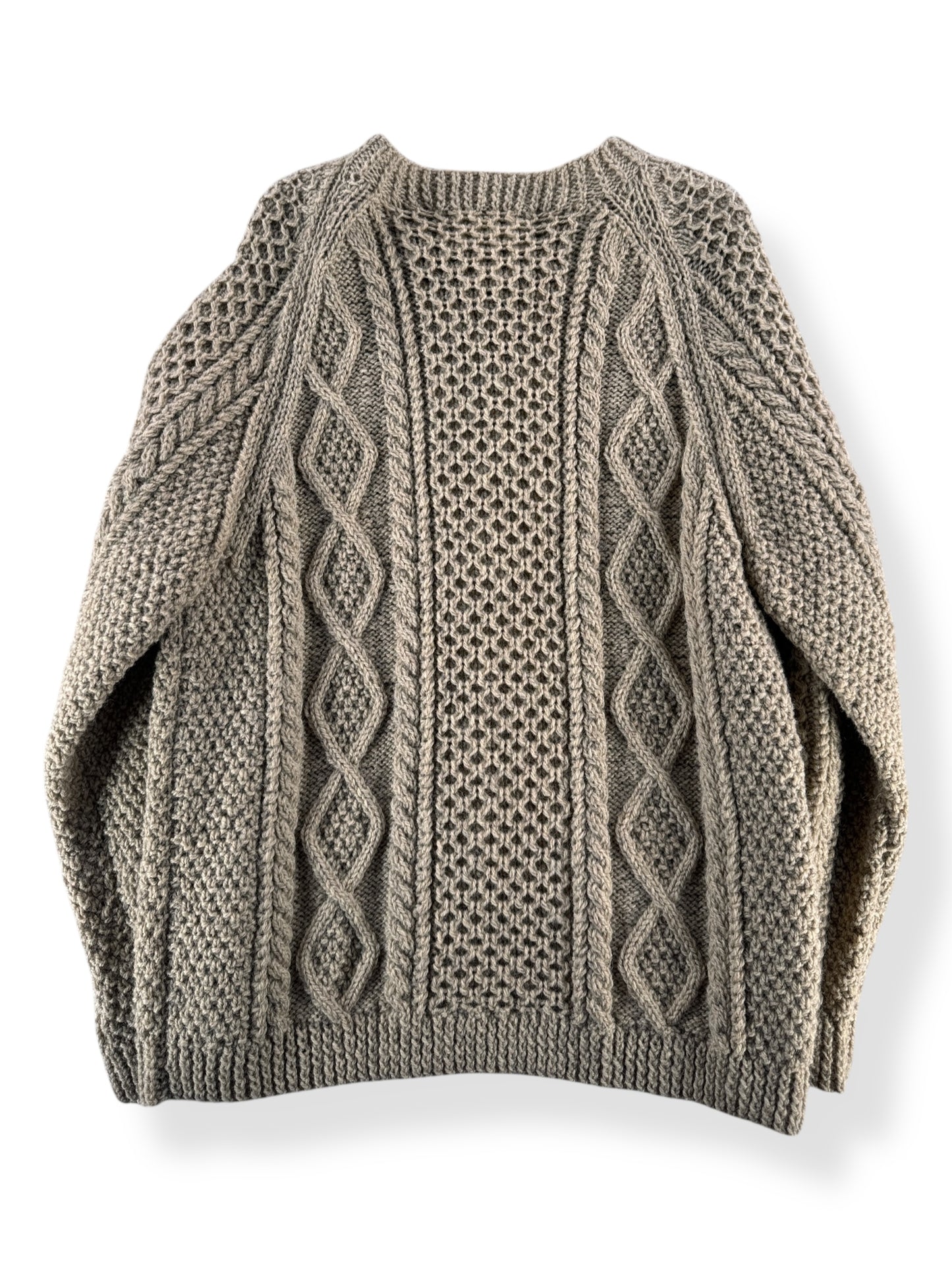 Back of Vintage Irish Traditional Wool Button Up Sweater SZ M