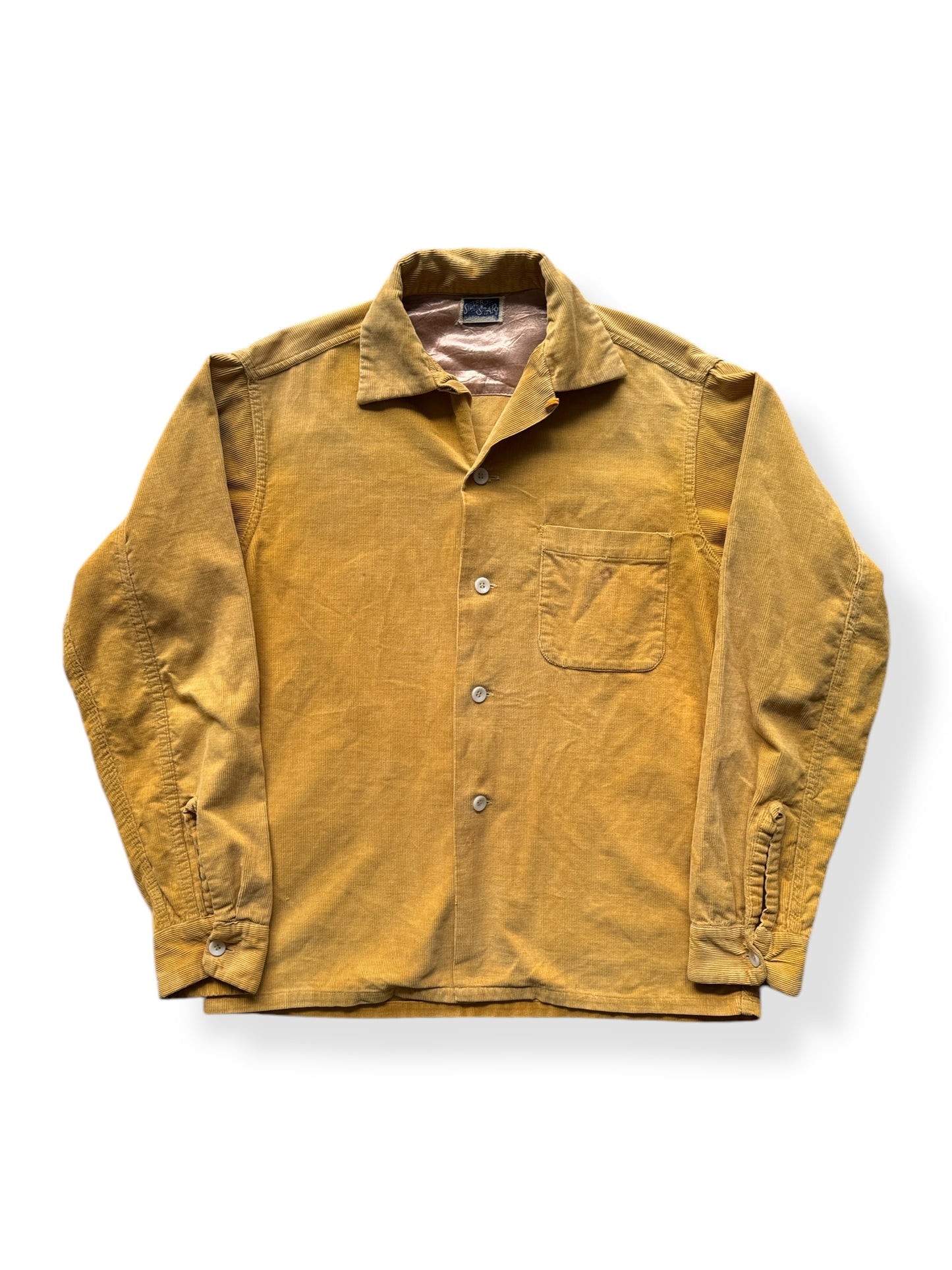Front of Vintage Silver Star Corduroy Loop Collar SZ M