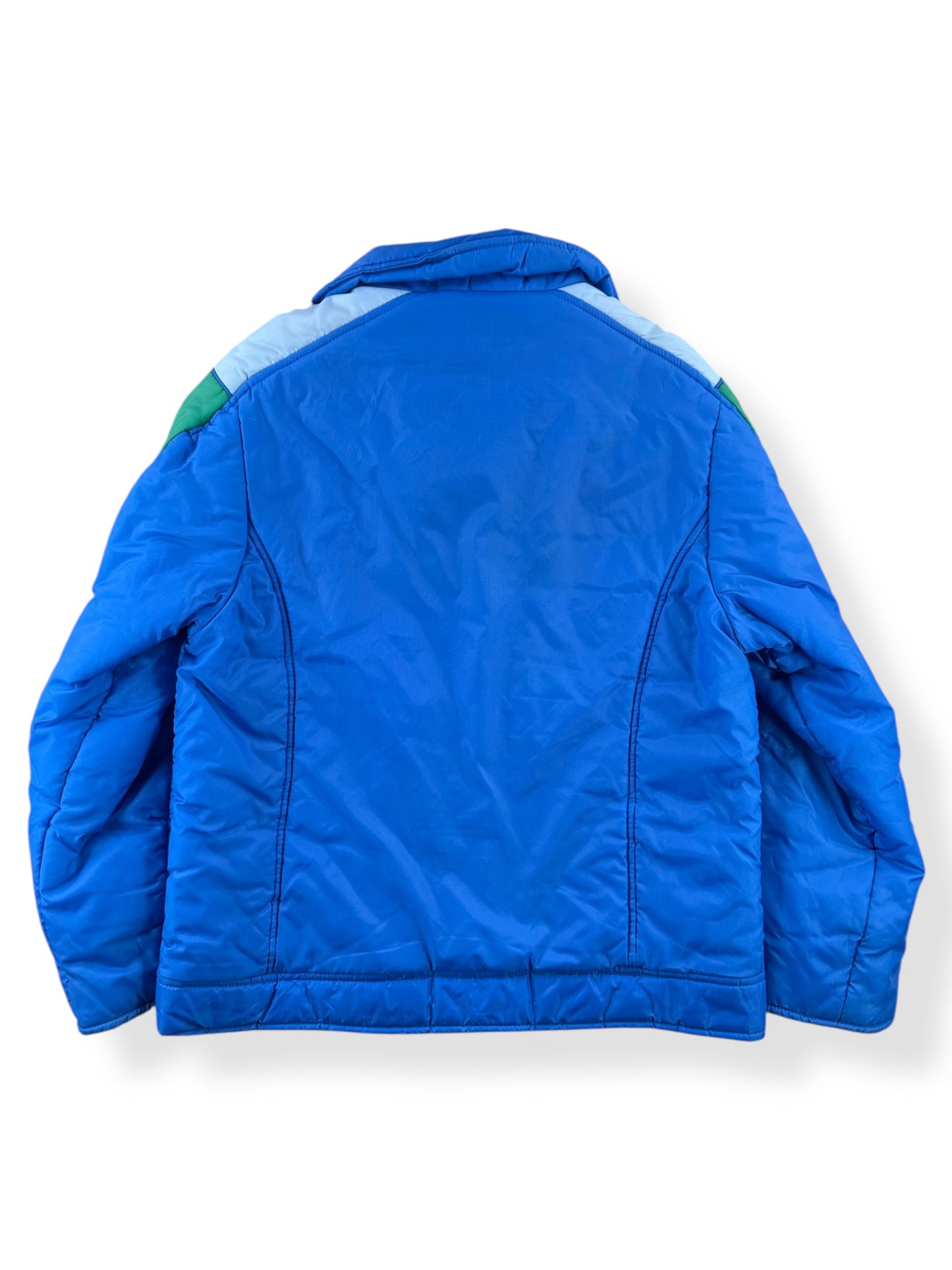 Back of Vintage Sears Rainbow Ski Jacket SZ S
