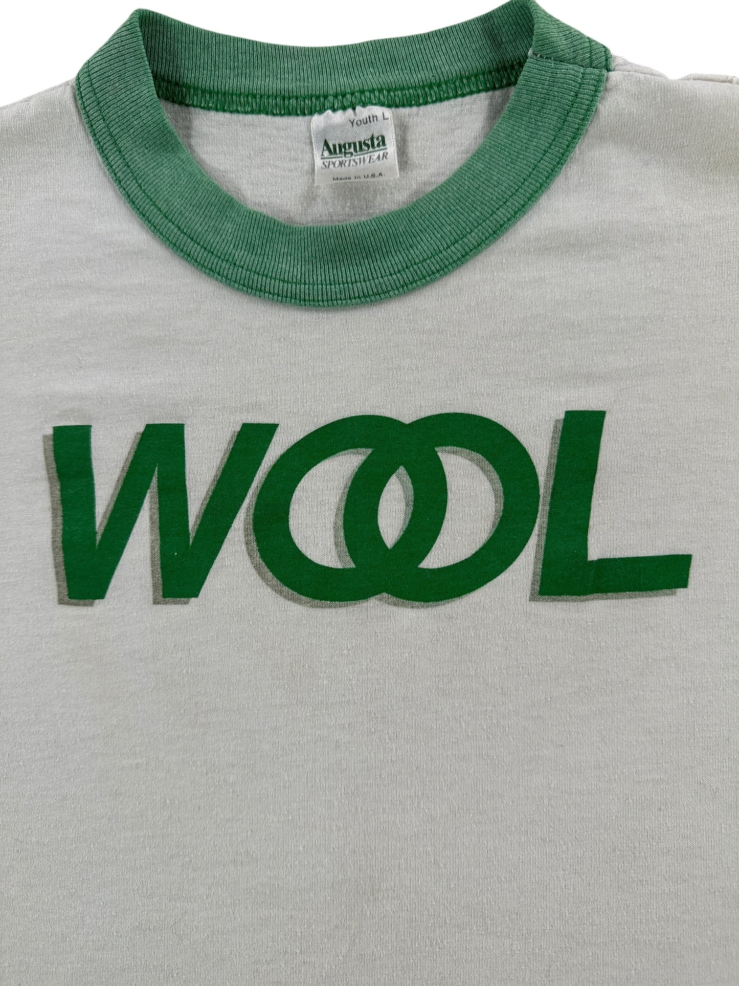 Front Graphic of Vintage Wool Ringer Tee SZ S