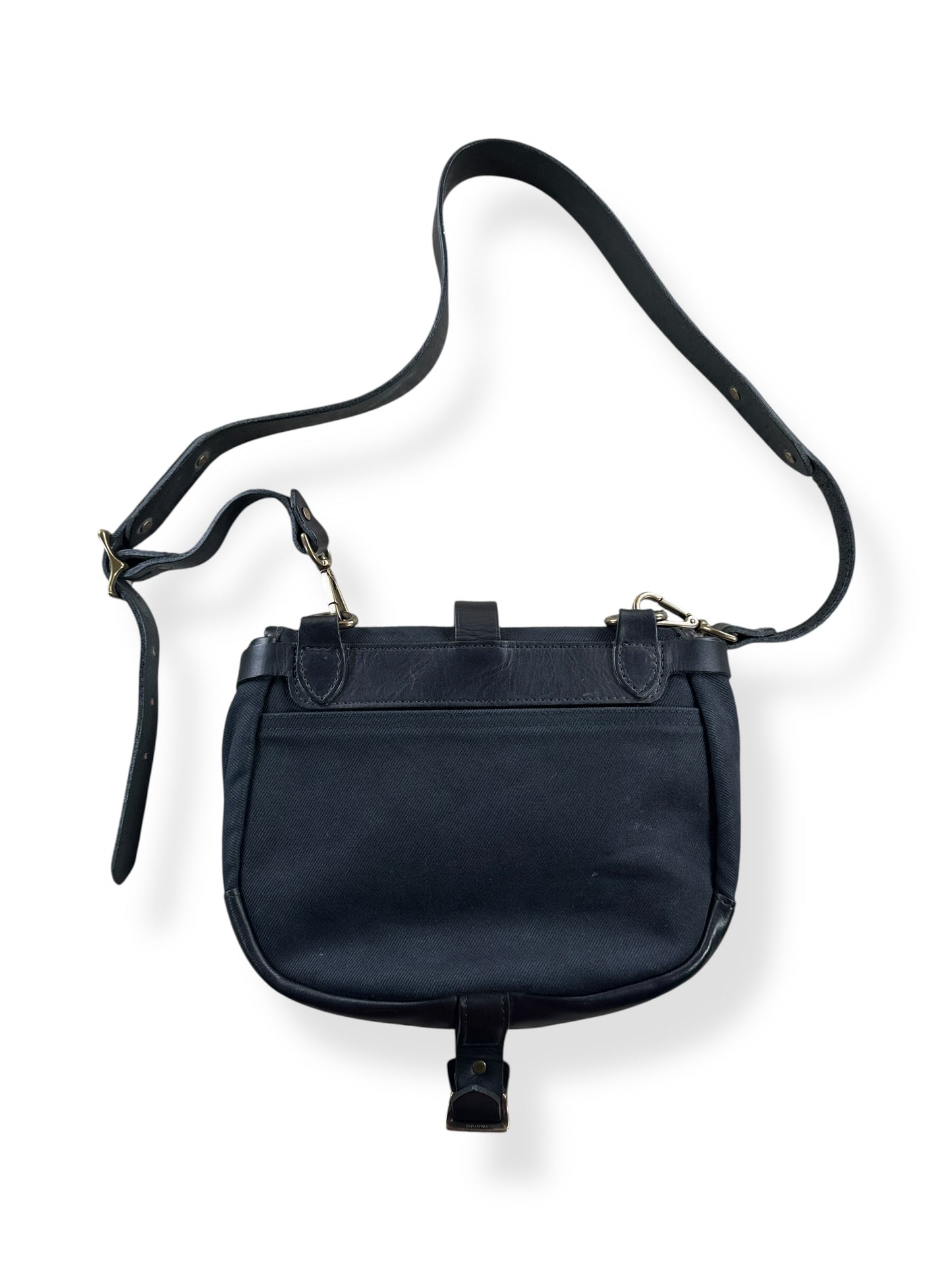 Back of Filson Satchel Black Sample Bag